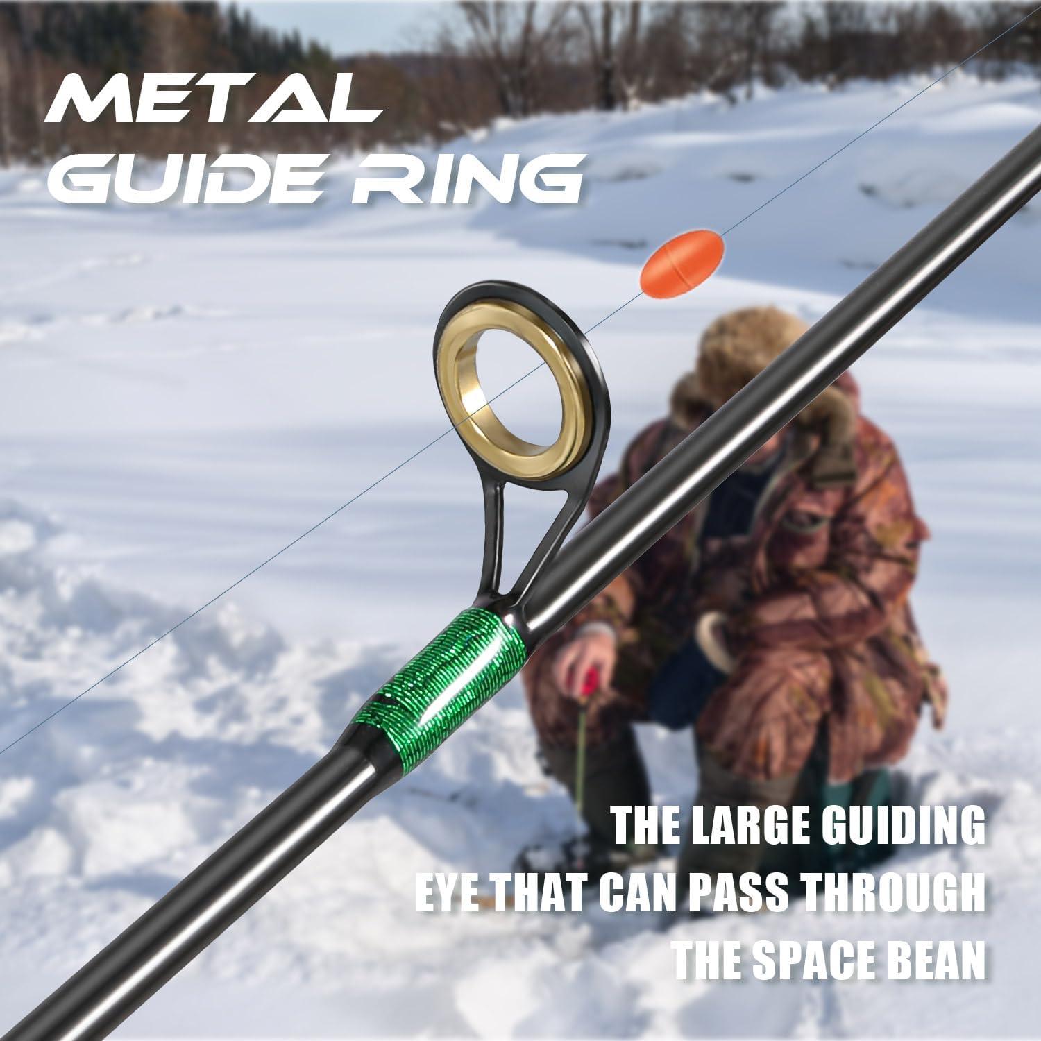 image:imageSougayilang Ice Fishing Rod and Reel Combo Ice Fishing Gear Complete Kit Include Ice Jig and Ice Fishing Accessories Spinning Ice Fishing Combos28 Ice Combo Fishing Rod and ReelXE