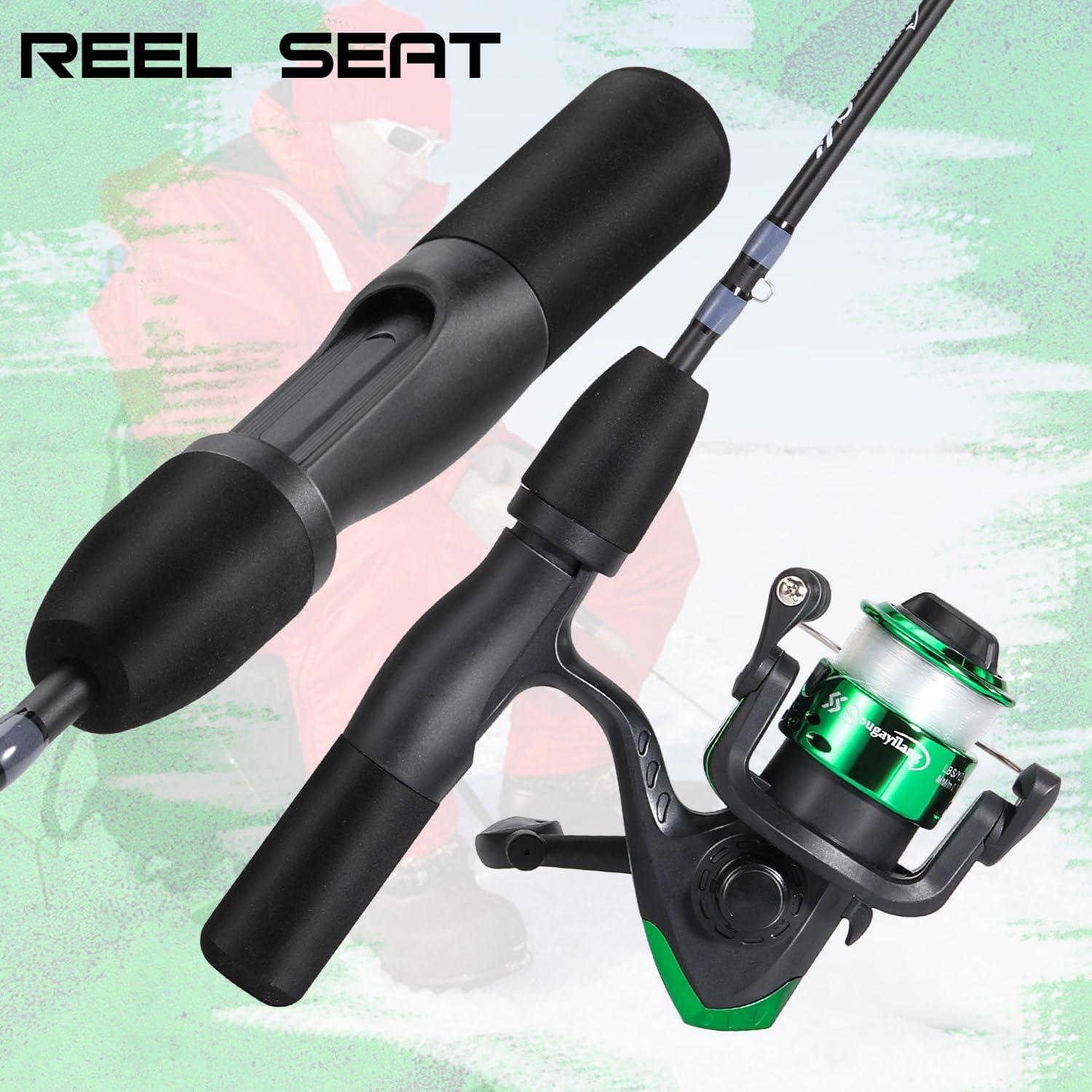 image:imageSougayilang Ice Fishing Rod and Reel Set Ice Fishing Includes Ice Jigs Lures and Essential Tackle27 MediumLight Power Ice Spinning RodEVA Foam Grip HandleBice fishing rodML