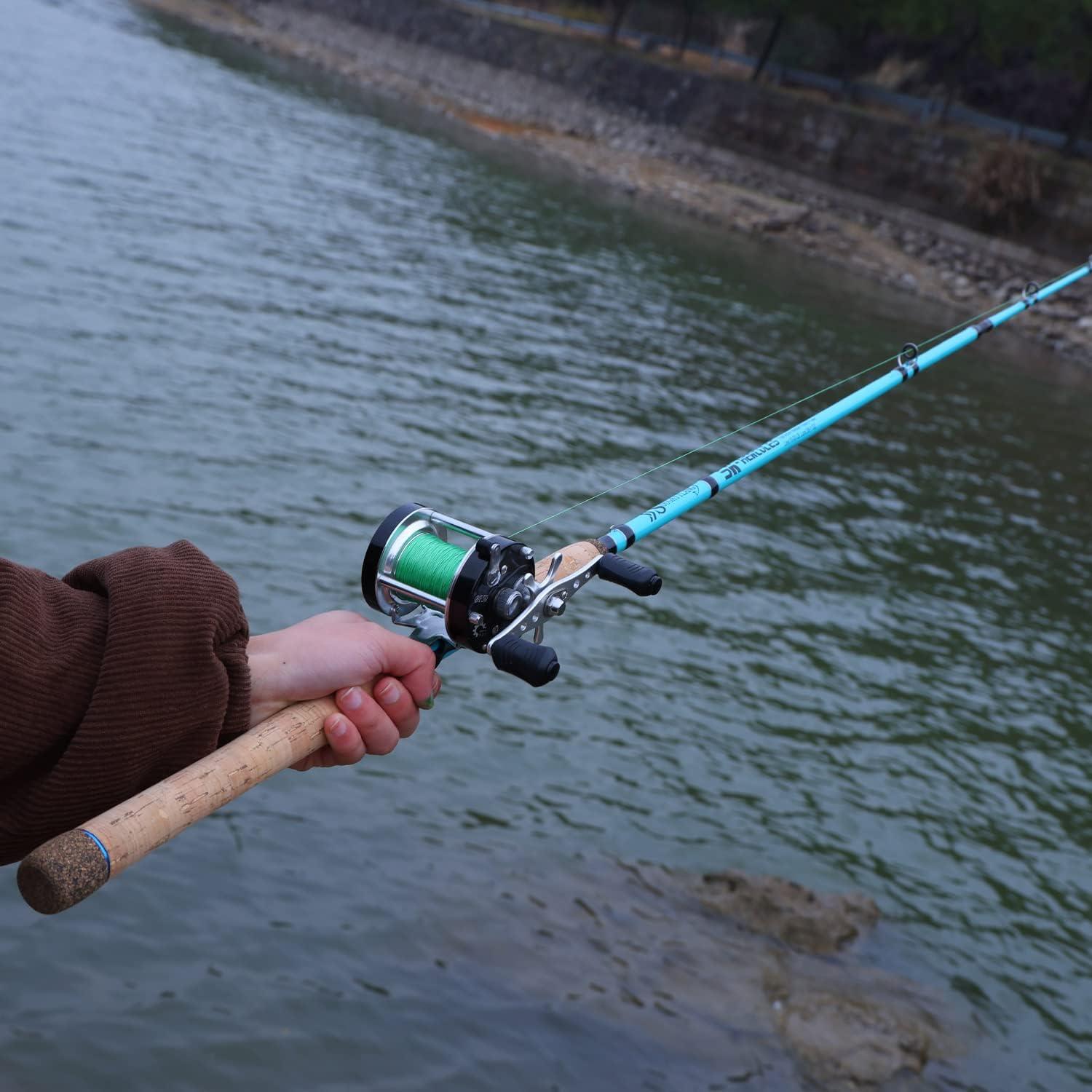 image:imageSougayilang Inshore Saltwater Fishing Rods Spinning Rods and Casting Rods with AAA Cork HandlesIM7 Toray Carbon Blanks 7Blue Casting