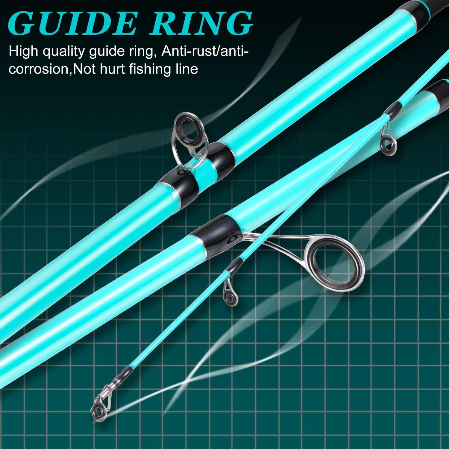 image:imageSougayilang Inshore Saltwater Fishing Rods Spinning Rods and Casting Rods with AAA Cork HandlesIM7 Toray Carbon Blanks 7Blue Spinning