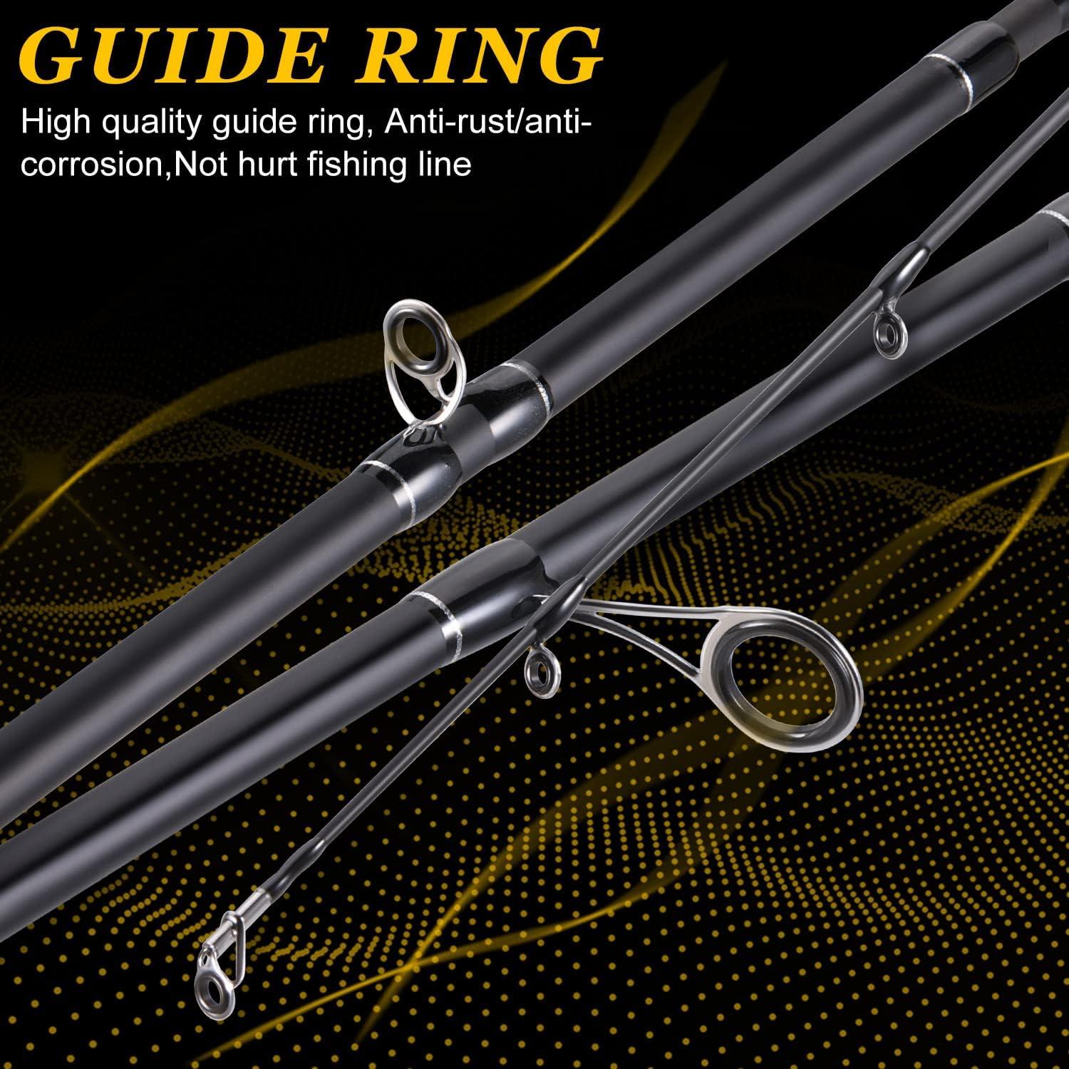 image:imageSougayilang Inshore Saltwater Fishing Rods Spinning Rods and Casting Rods with AAA Cork HandlesIM7 Toray Carbon Blanks 7Golden Spinning
