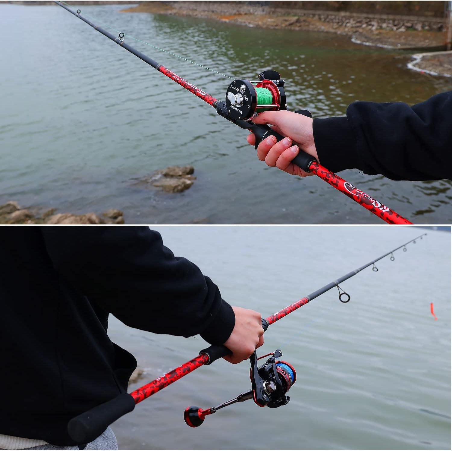 image:imageSougayilang Inshore Saltwater Fishing Rods Spinning Rods and Casting Rods with AAA Cork HandlesIM7 Toray Carbon Blanks 7Red Spinning