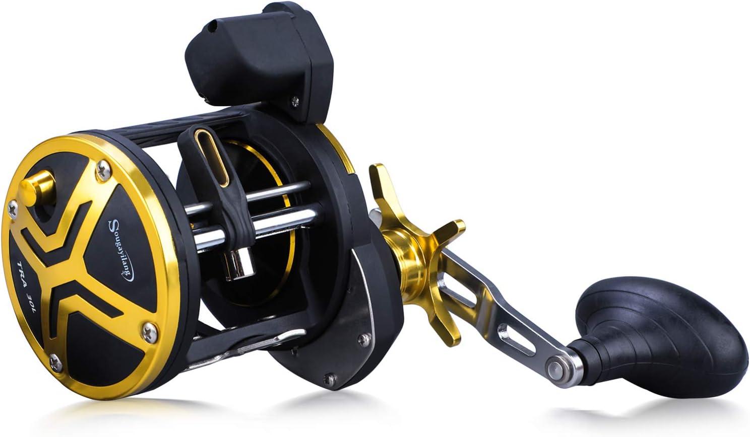 image:imageSougayilang Line Counter Fishing Reel Conventional Level Wind Trolling ReelLeft Handed