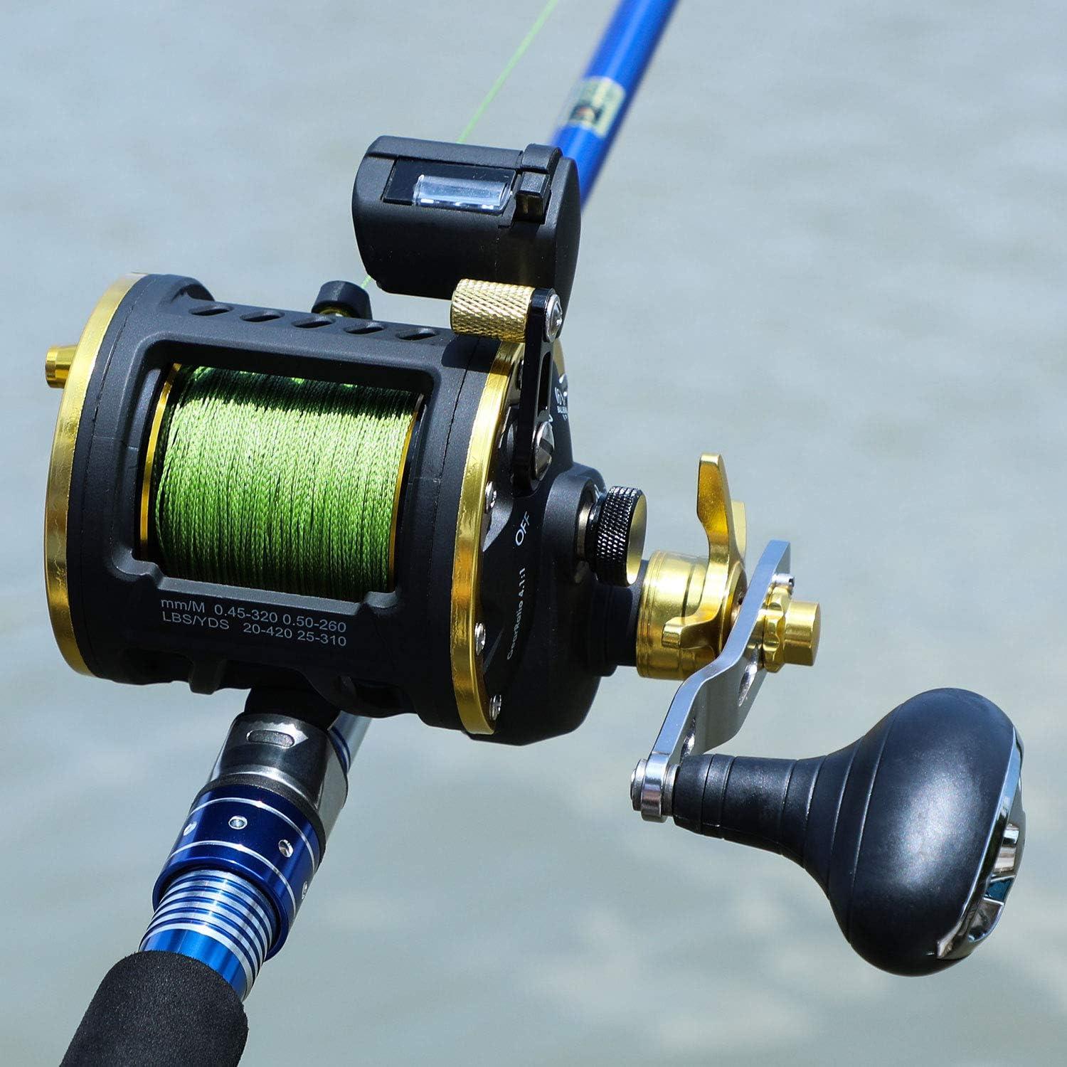 image:imageSougayilang Line Counter Fishing Reel Conventional Level Wind Trolling ReelLeft Handed