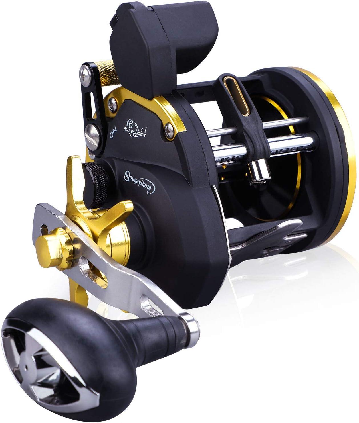 image:imageSougayilang Line Counter Fishing Reel Conventional Level Wind Trolling ReelRight Handed
