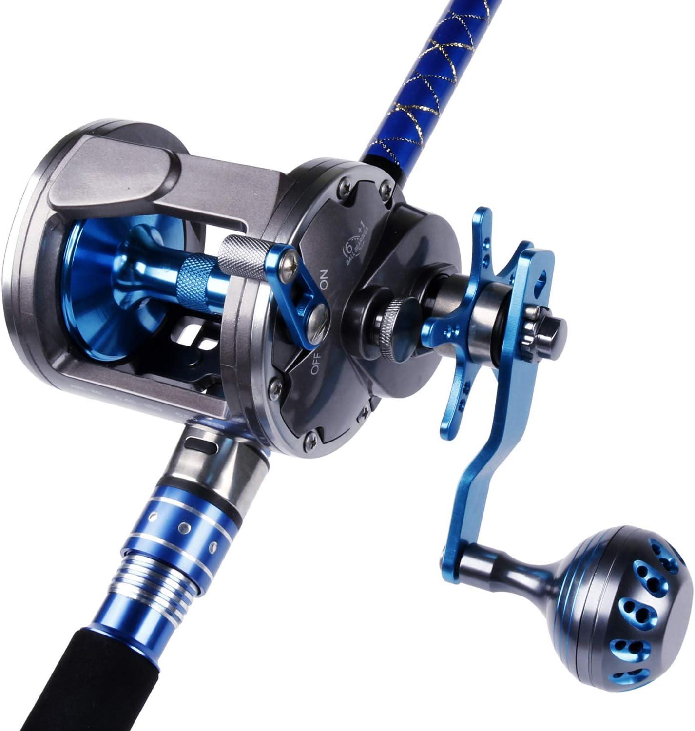 image:imageSougayilang Line Counter Trolling Reel Conventional Level Wind Fishing ReelDSHA4000 Right HandedNO Line Counter