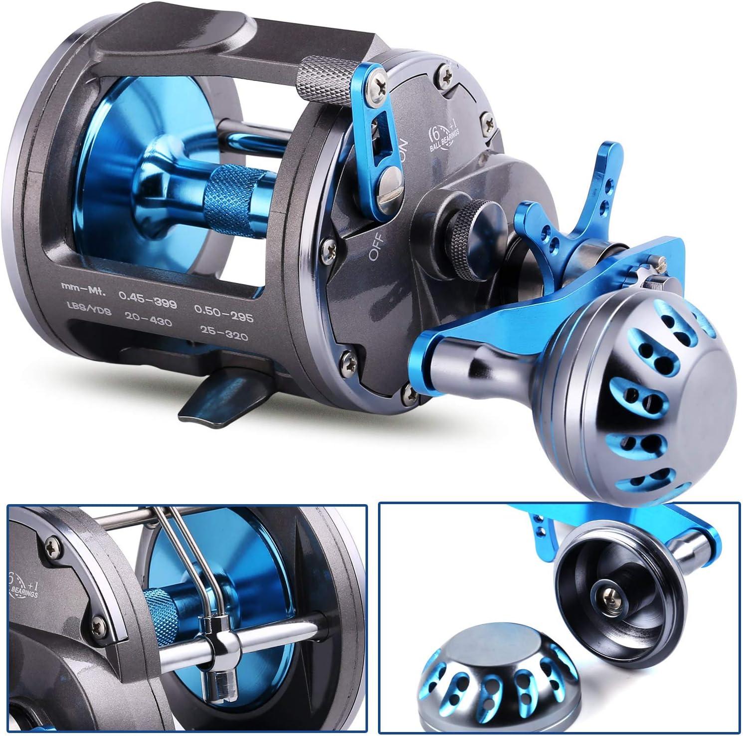 image:imageSougayilang Line Counter Trolling Reel Conventional Level Wind Fishing ReelDSHA4000 Right HandedNO Line Counter