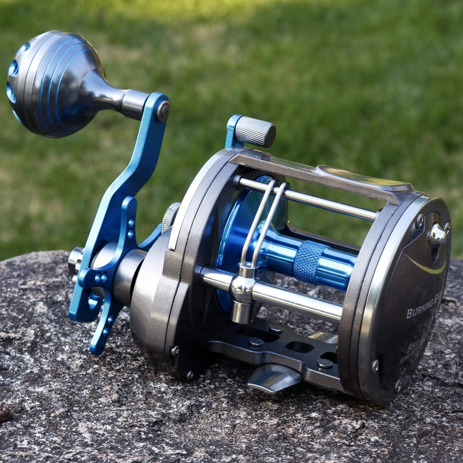 image:imageSougayilang Line Counter Trolling Reel Conventional Level Wind Fishing ReelDSHA4000 Right HandedNO Line Counter