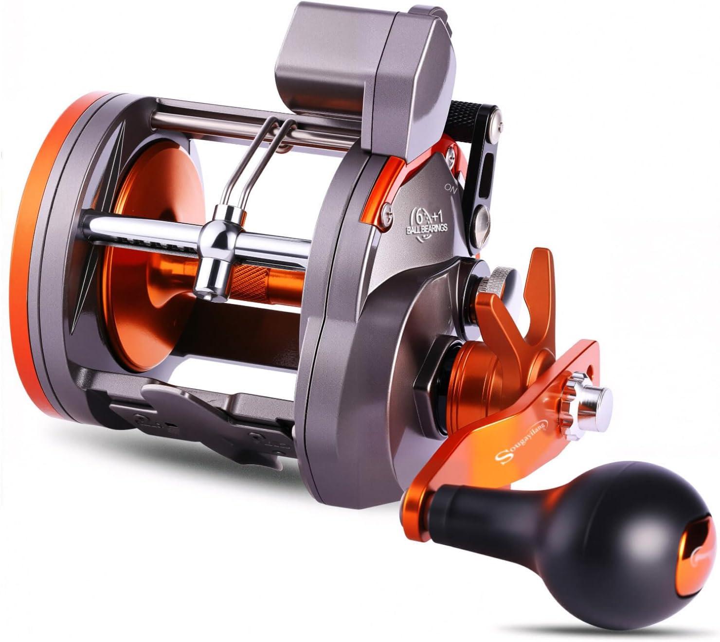image:imageSougayilang Line Counter Trolling Reel Conventional Level Wind Fishing ReelThunder LS II 3000 Left Handed