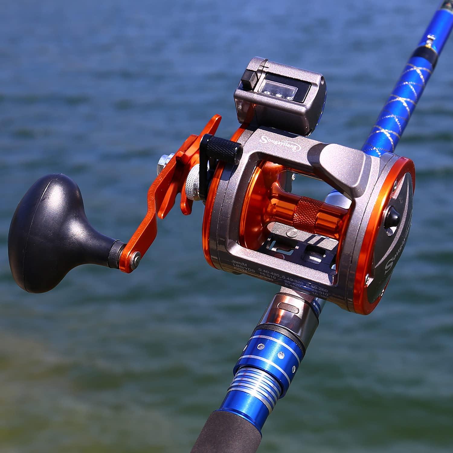 image:imageSougayilang Line Counter Trolling Reel Conventional Level Wind Fishing ReelThunder LS II 4000 Right Handed