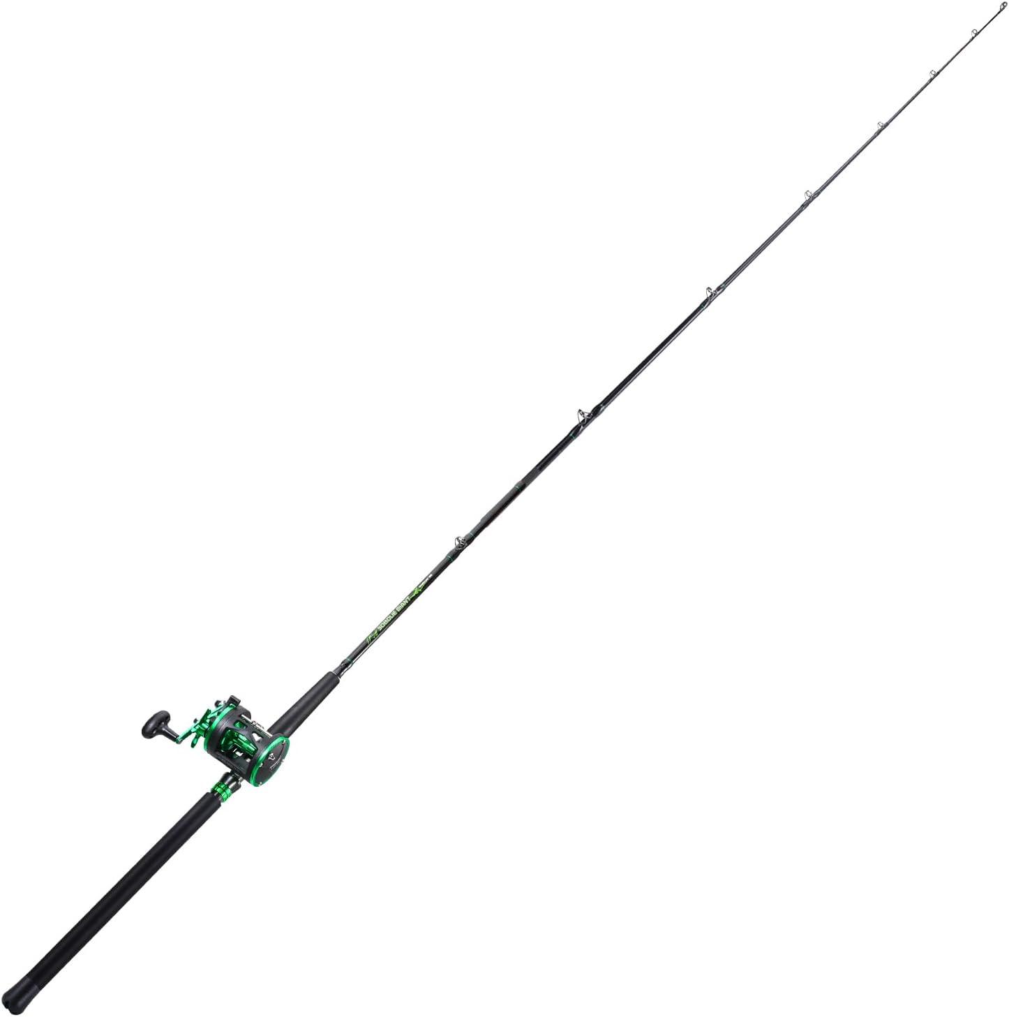 image:imageSougayilang Premium Catfish Rod and Reel Combo Medium Heavy TwoPiece Catfish Rod Conventional Reel Combo for Catfish Salmon and SteelheadLDT30left hand