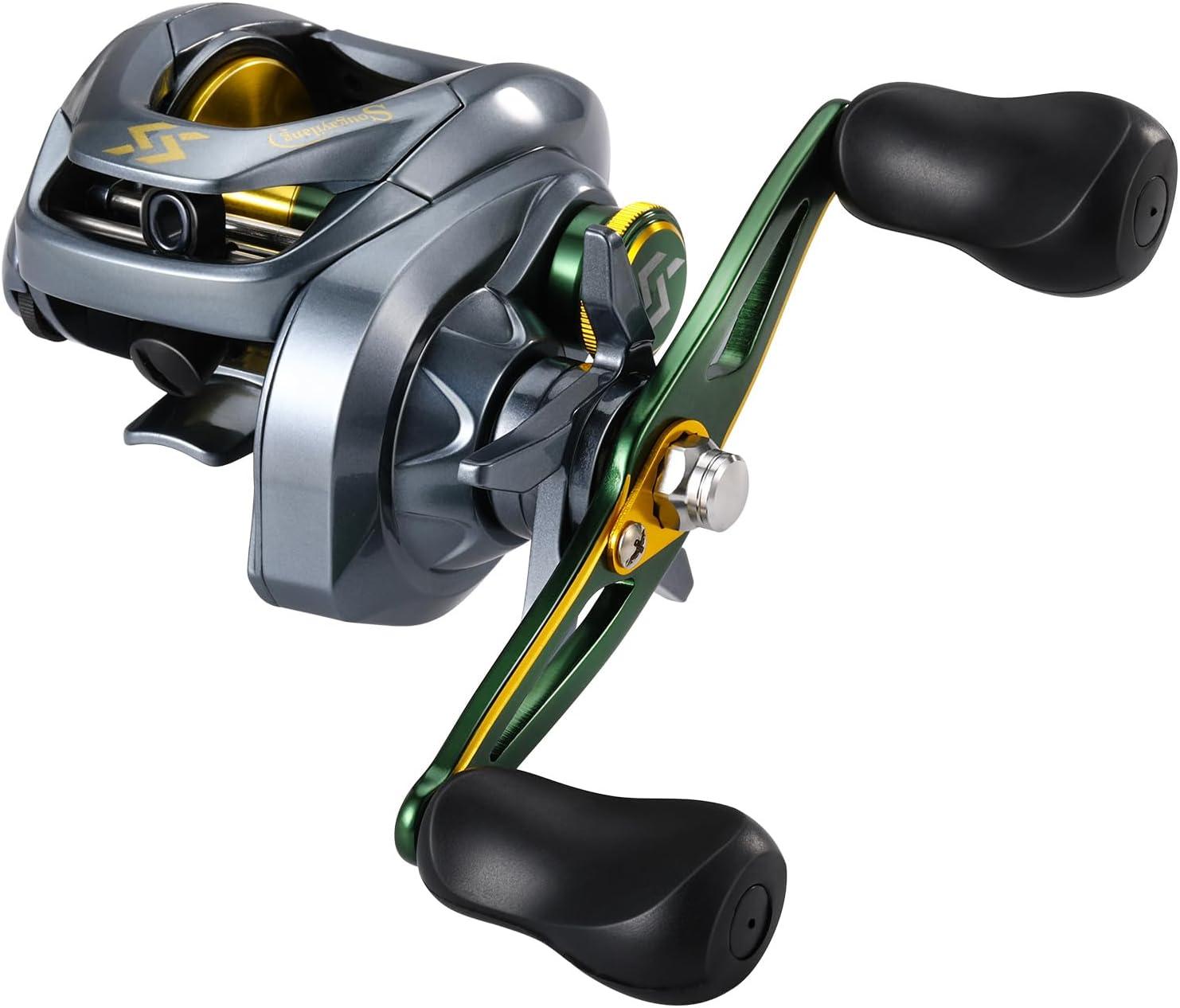 image:imageSougayilang SY200 Baitcasting Fishing Reel111 Double Shielded Stainless Steel BB 7 Button Magnetic Brakes 761 Gear Ratio 1764 lbs of Smooth DragSY200 left handle
