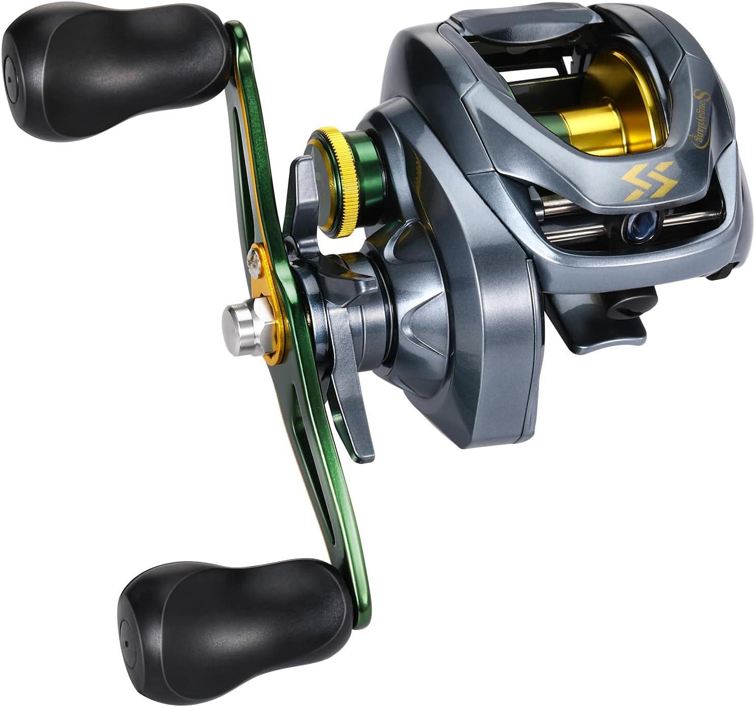image:imageSougayilang SY200 Baitcasting Fishing Reel111 Double Shielded Stainless Steel BB 7 Button Magnetic Brakes 761 Gear Ratio 1764 lbs of Smooth DragSY200 right handle