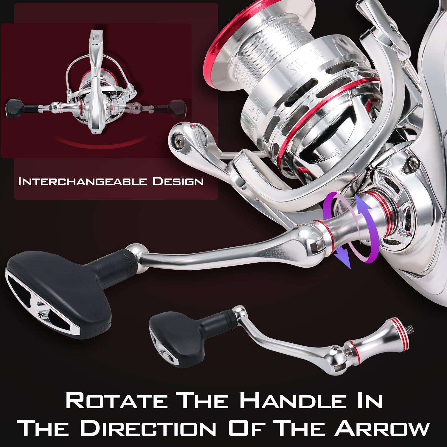 image:imageSougayilang Saltwater Spinning ReelCNC Aluminum SpoolMax Drag 33LBOversize Grip551 Gear Ratio 111 StainlessSteel BB Freshwater Fishing ReelSW2500