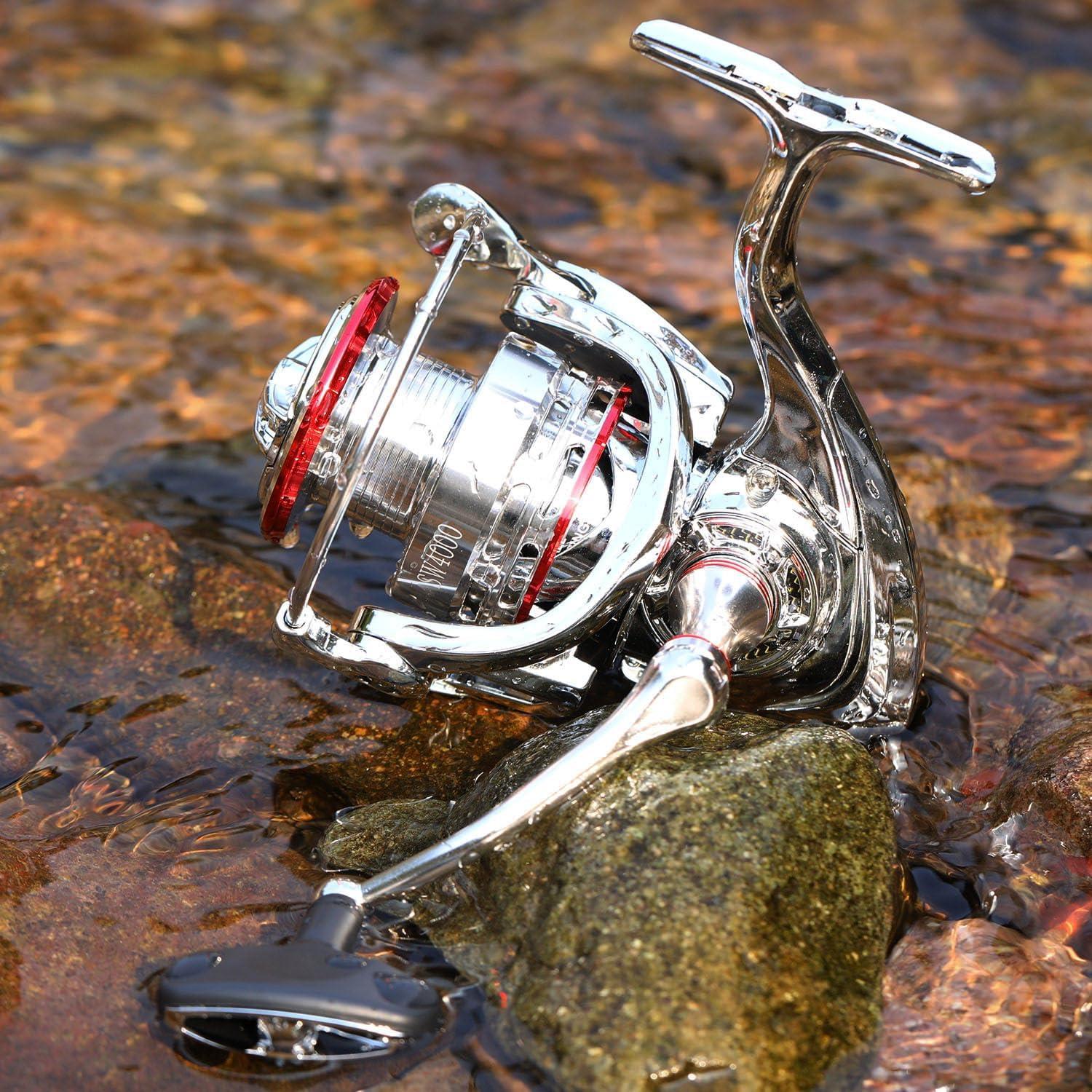 image:imageSougayilang Saltwater Spinning ReelCNC Aluminum SpoolMax Drag 33LBOversize Grip551 Gear Ratio 111 StainlessSteel BB Freshwater Fishing ReelSW2500