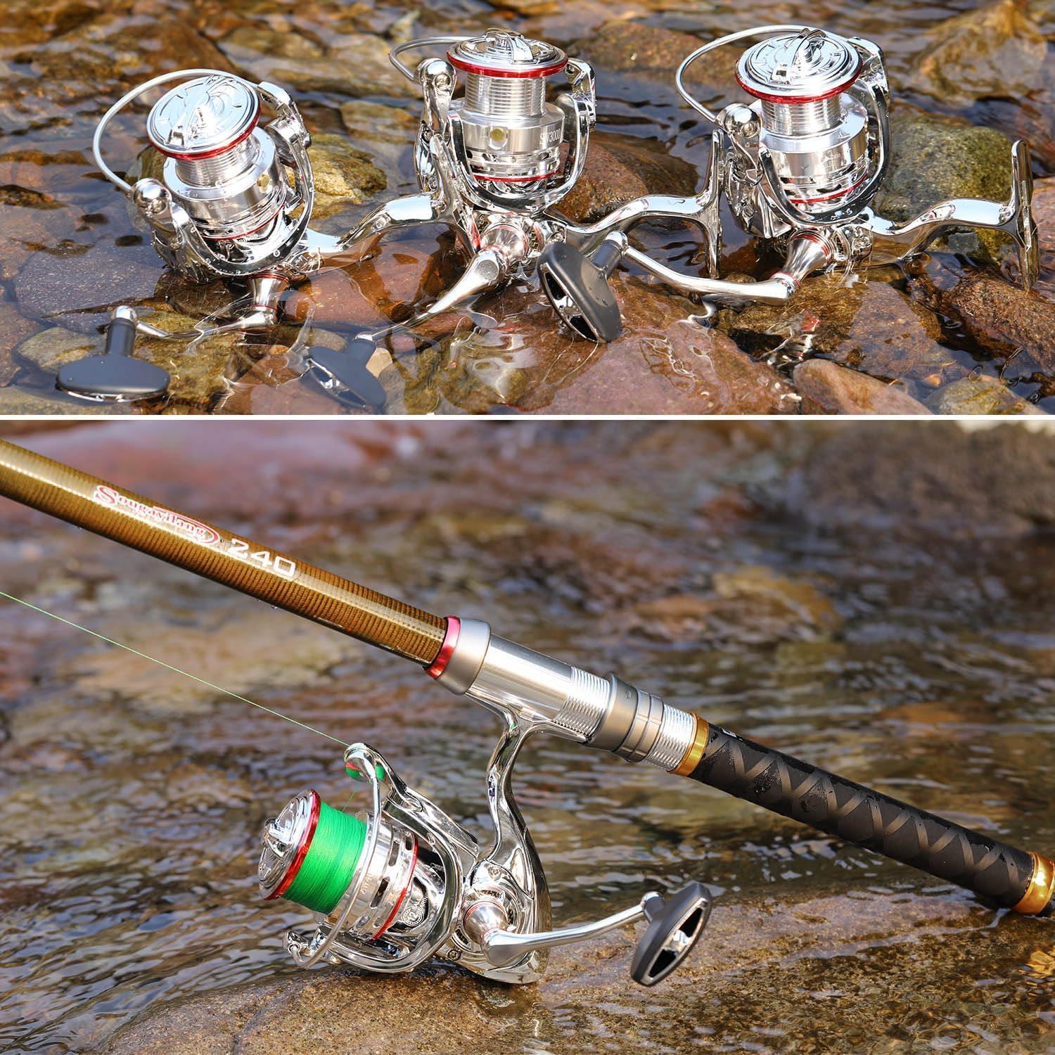 image:imageSougayilang Saltwater Spinning ReelCNC Aluminum SpoolMax Drag 33LBOversize Grip551 Gear Ratio 111 StainlessSteel BB Freshwater Fishing ReelSW2500