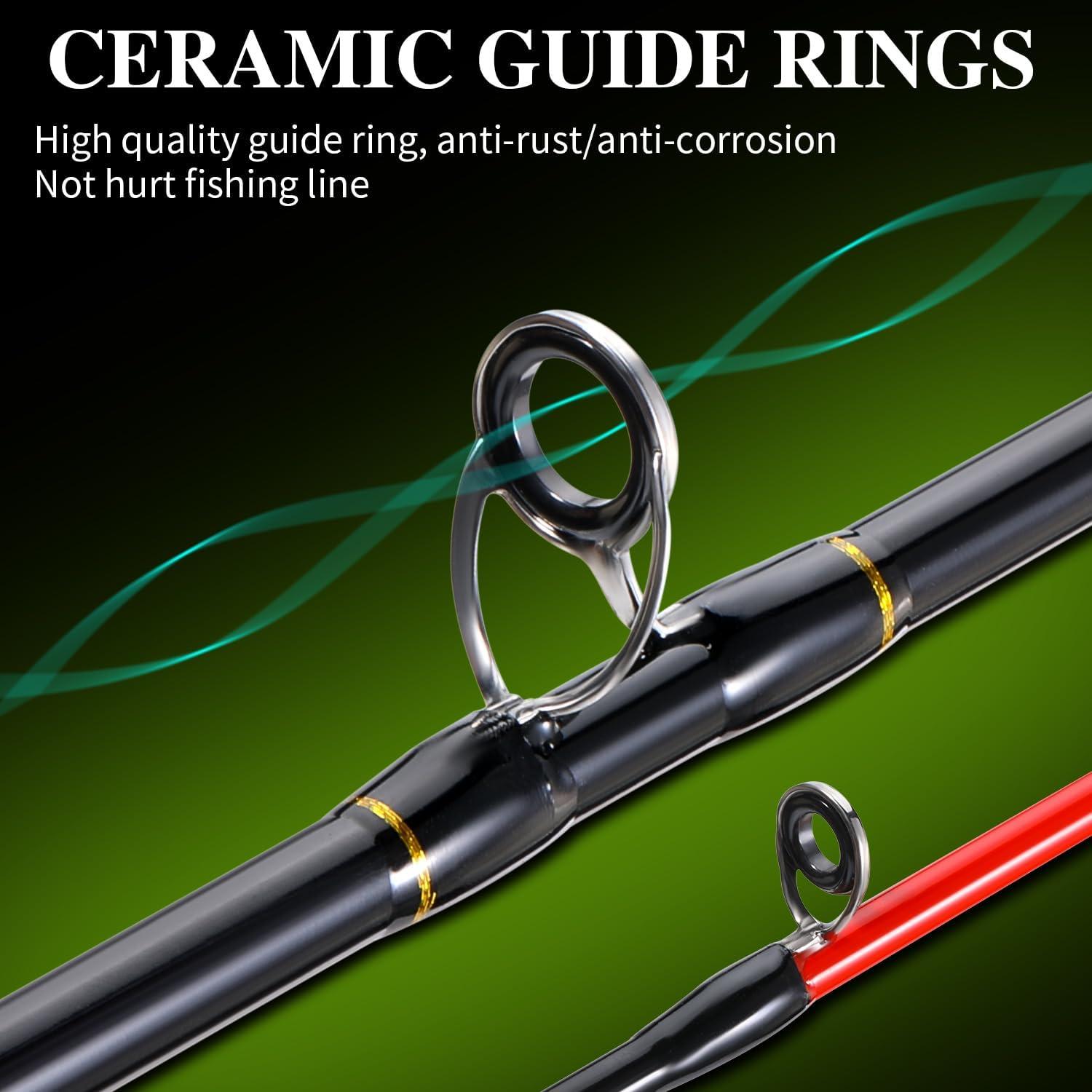 image:imageSougayilang Slow Pitch Jigging Rod 40 Ton Carbon Fiber Blank 2Piece Casting Rod for Snapper Grouper TunaHairtail and Spanish Mackerel17m56ft
