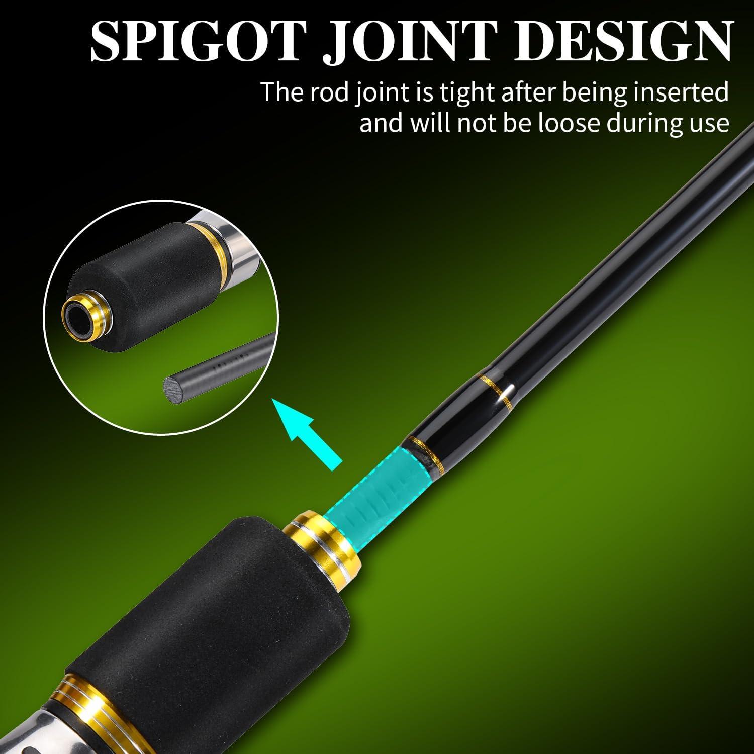 image:imageSougayilang Slow Pitch Jigging Rod 40 Ton Carbon Fiber Blank 2Piece Casting Rod for Snapper Grouper TunaHairtail and Spanish Mackerel17m56ft