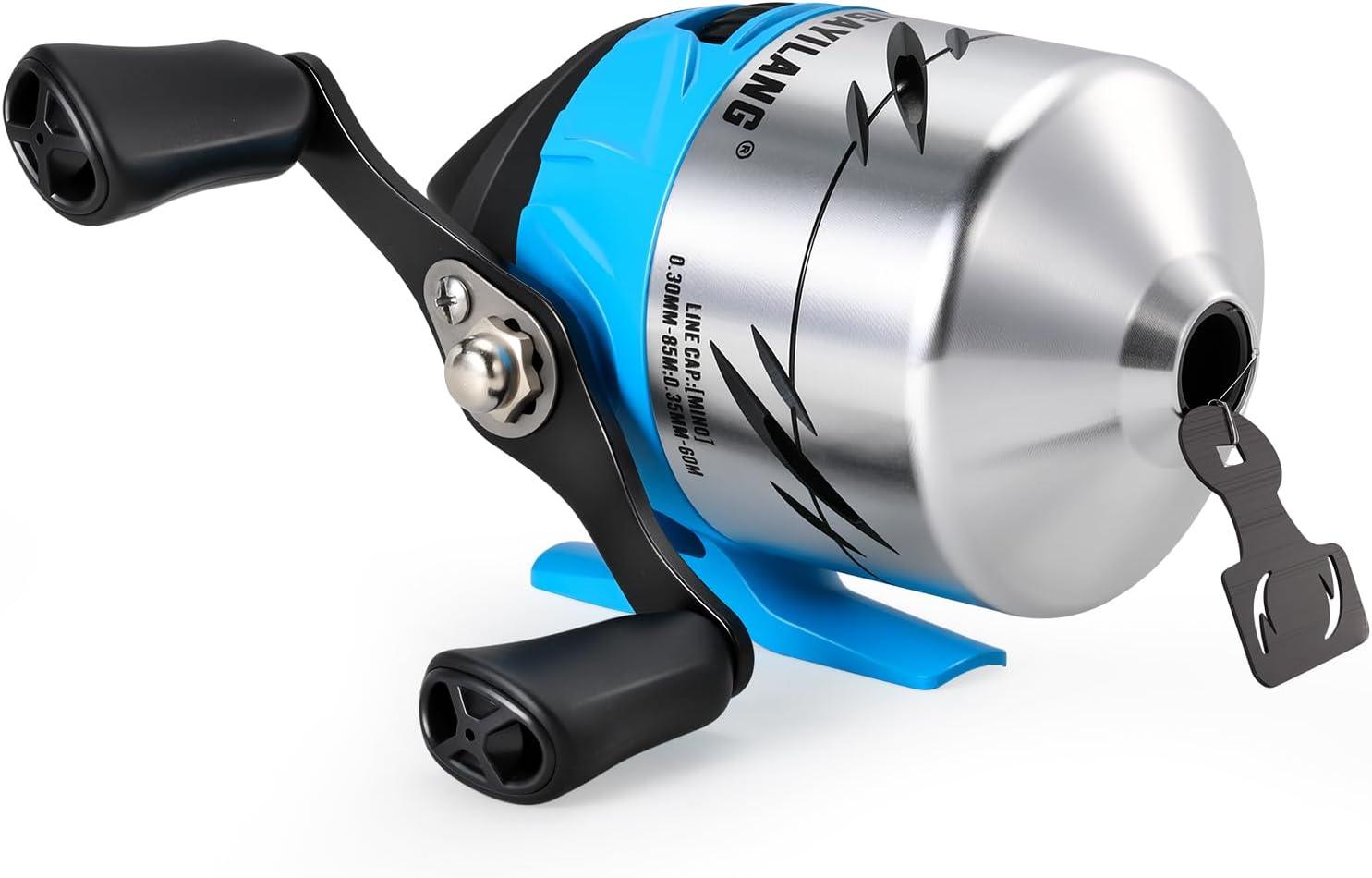 image:imageSougayilang Spincast Fishing Reel PreSpooled with Line Easy Push Button Casting for Beginners 391 Gear Ratio amp Reversible Handle for LeftRight Hand Retrieve