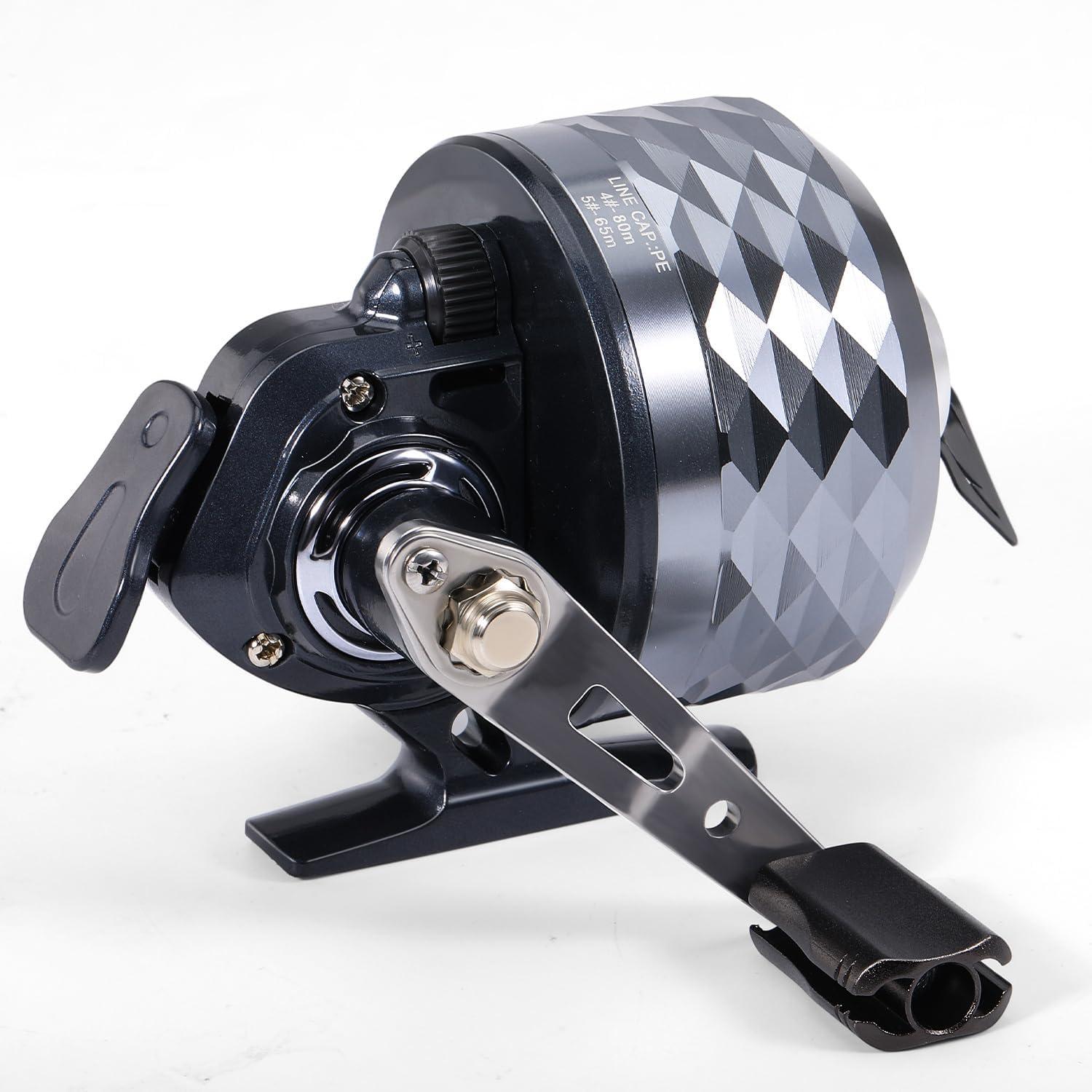 image:imageSougayilang Spincast Fishing Reel Easy to Use Push Button Casting DesignHigh Speed 39 1AllMetal Gears Changeable RightLeftHand Retrieve Includes Monofilament LineSpincast Reel