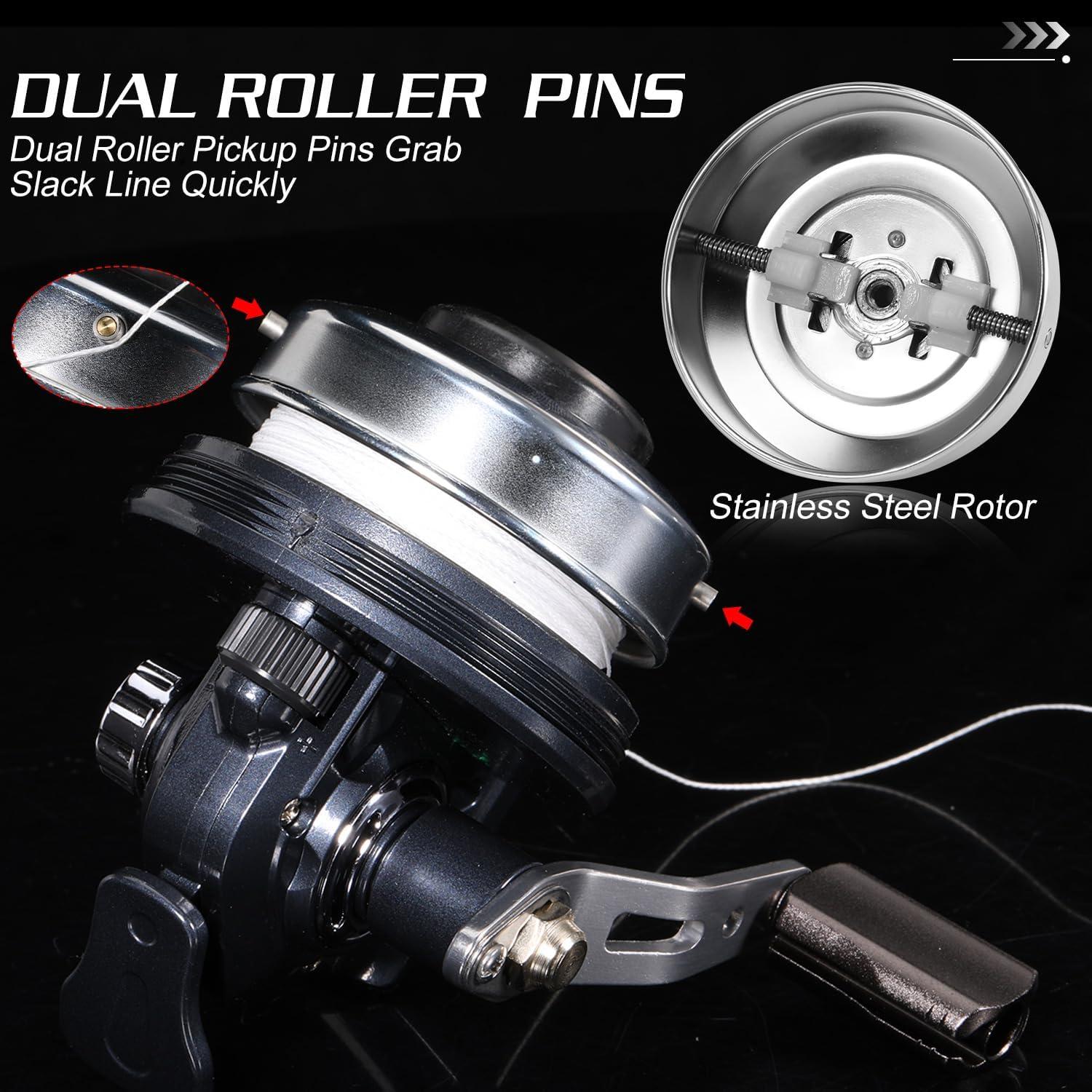 image:imageSougayilang Spincast Fishing Reel Easy to Use Push Button Casting DesignHigh Speed 39 1AllMetal Gears Changeable RightLeftHand Retrieve Includes Monofilament LineSpincast Reel