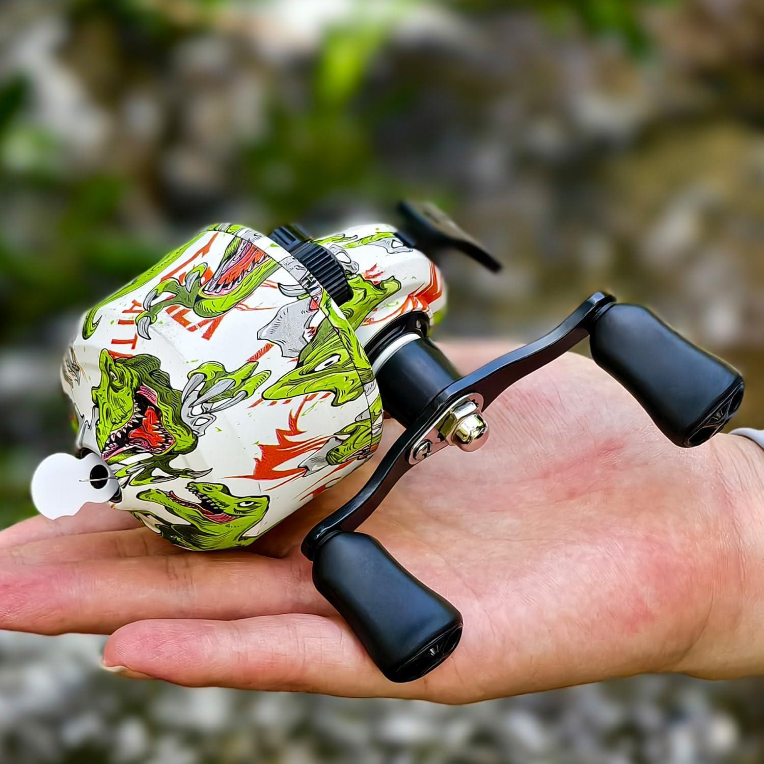 image:imageSougayilang Spincast Fishing Reel Size 30 Reel Right or LeftHand Retrieve 391 Gear Ratio Prespooled with Fishing Line