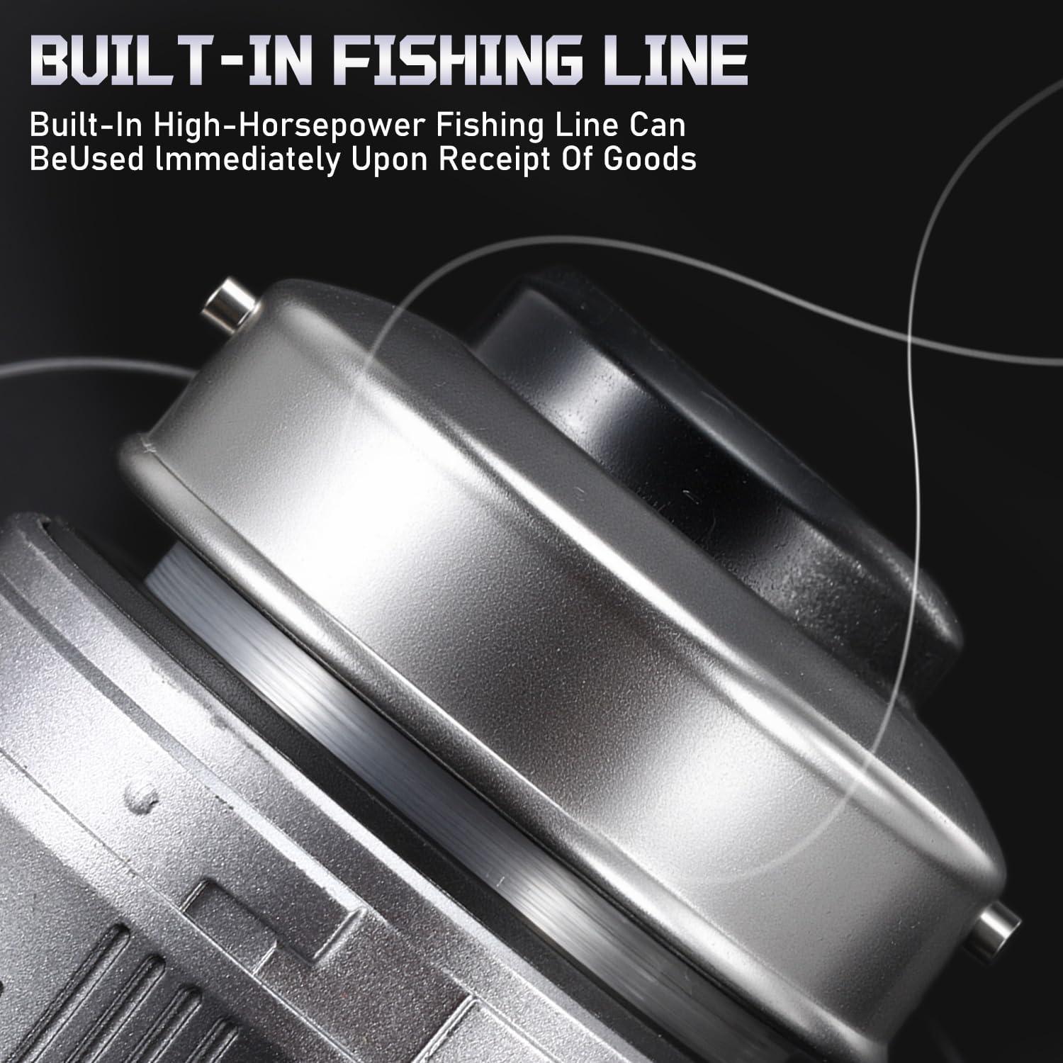 image:imageSougayilang Spincast Fishing Reel Size 30 Reel Right or LeftHand Retrieve 391 Gear Ratio Prespooled with Mono Fishing LineSilver Spincast Reel