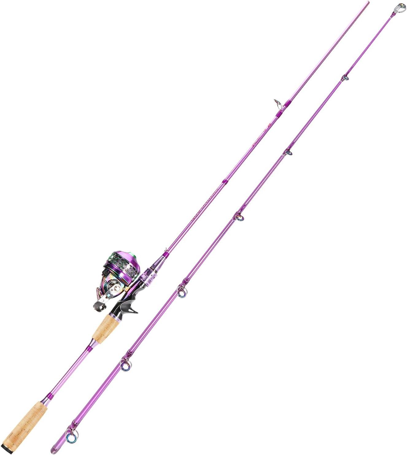 image:imageSougayilang Spincast Fishing Rod Reel Combo2 Pieces Medium Heavy Pole with Super Smooth Reel TroubleFree PushButton Bait Casting Design59 FT
