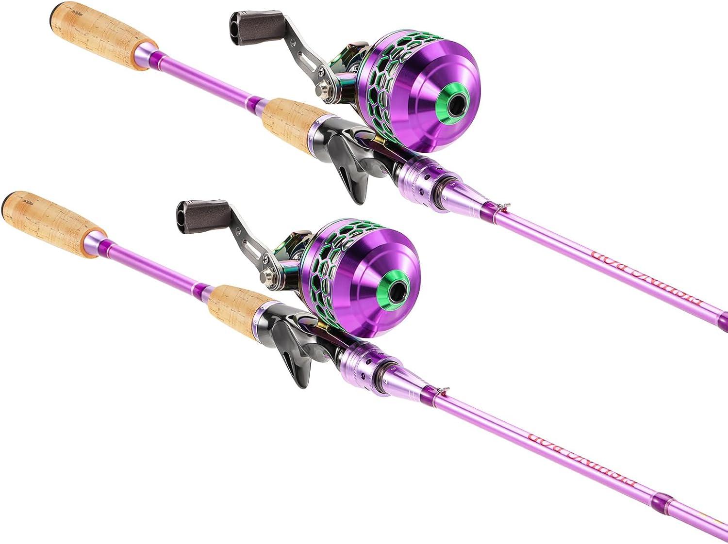 image:imageSougayilang Spincast Fishing Rod Reel Combo2 Pieces Medium Heavy Pole with Super Smooth Reel TroubleFree PushButton Bait Casting Design69 FT