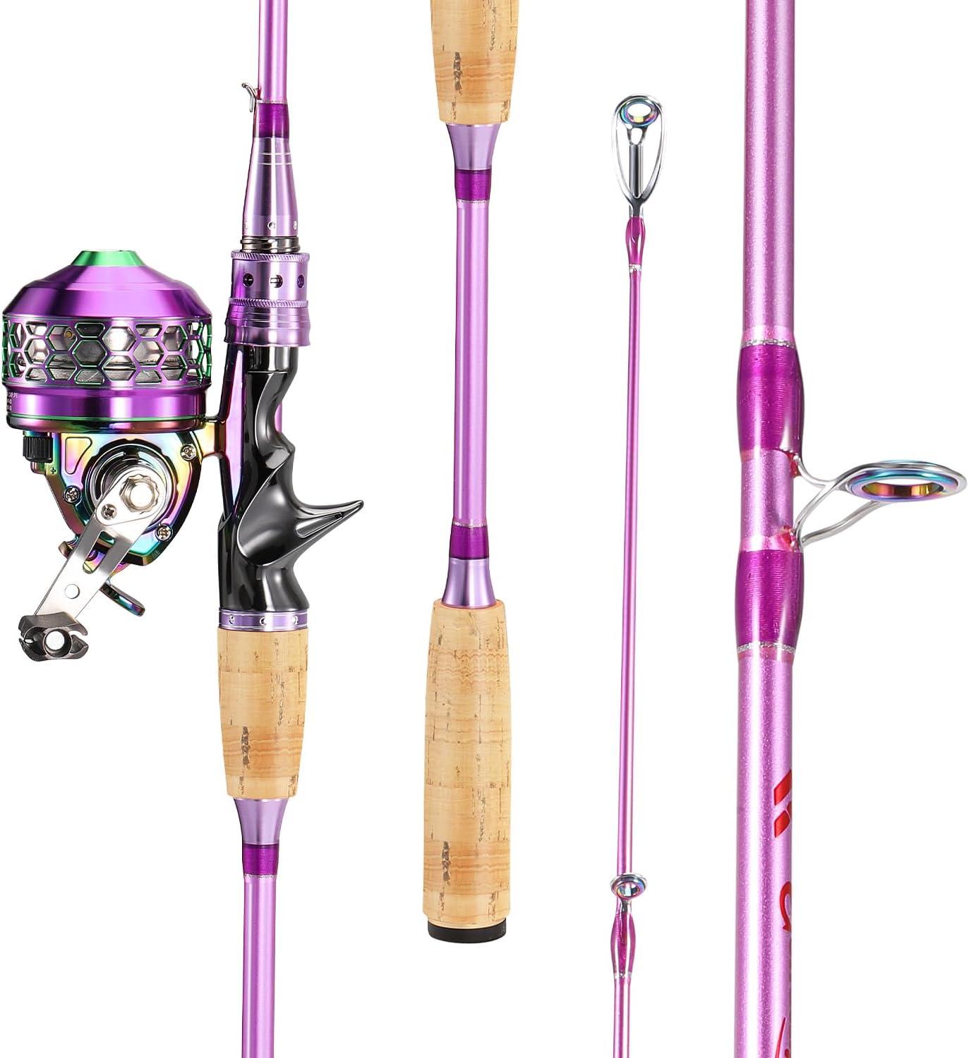 image:imageSougayilang Spincast Fishing Rod Reel Combo2 Pieces Medium Heavy Pole with Super Smooth Reel TroubleFree PushButton Bait Casting Design69 FT
