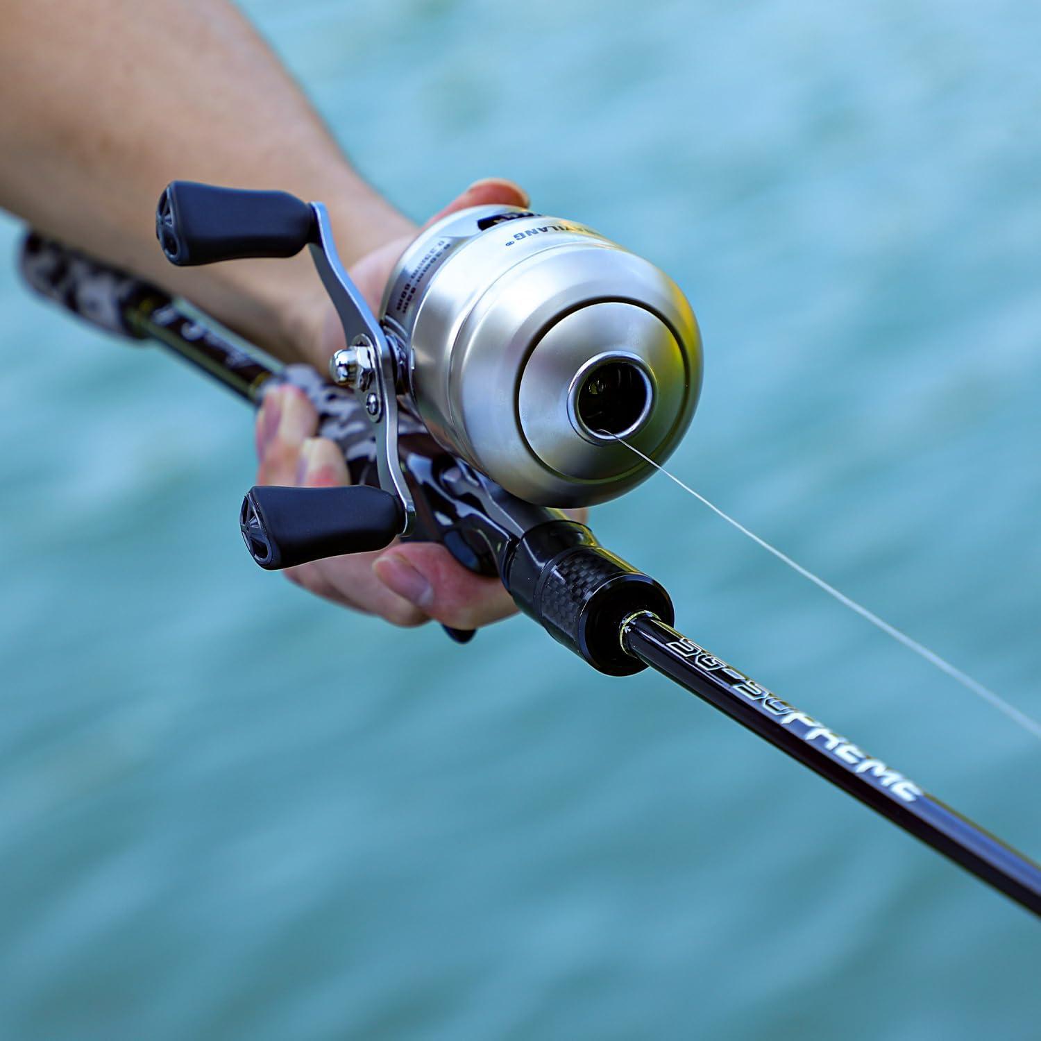 image:imageSougayilang Spincast Reel and Fishing Rod Combo 5Foot 9Inch Durable Carbon Rod Quickset AntiReverse Fishing Reel with Mono LineSilver