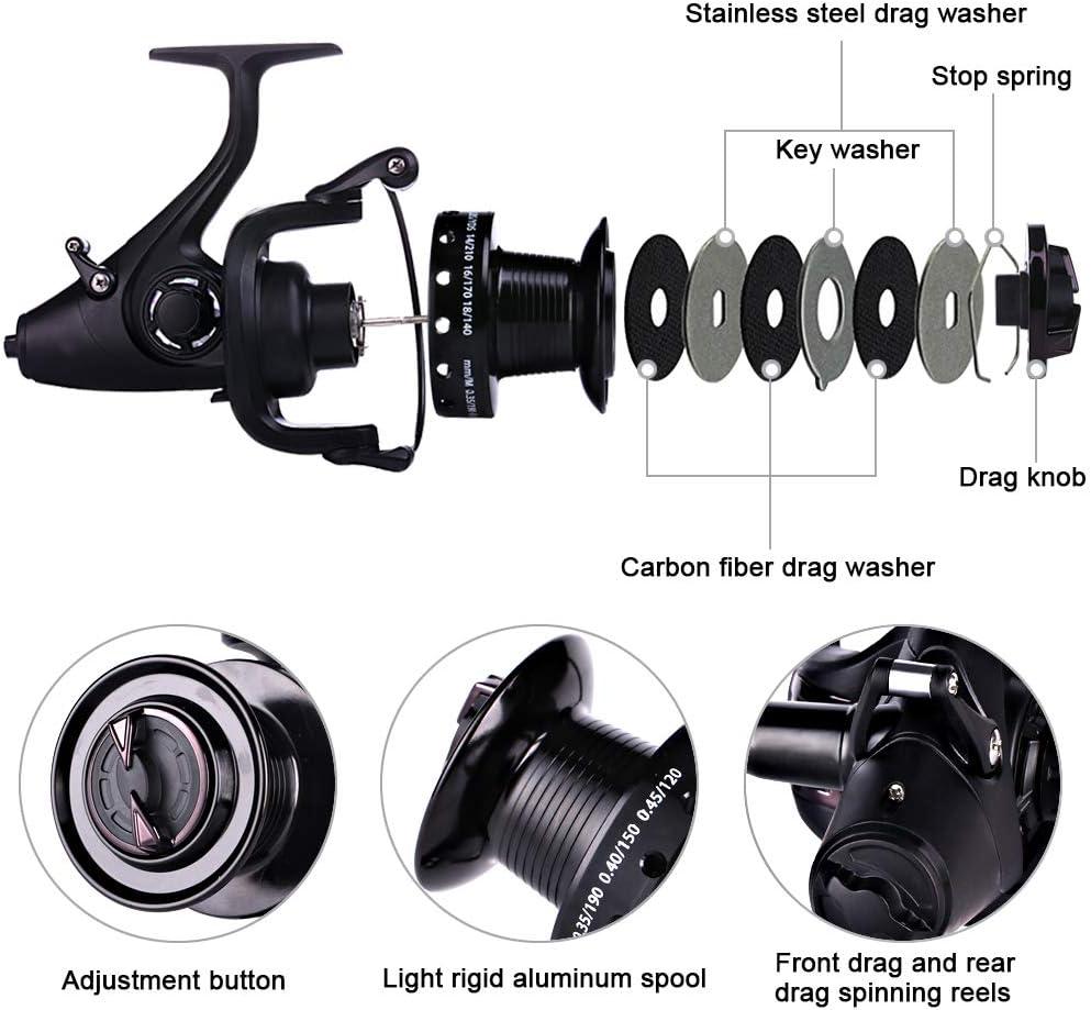image:imageSougayilang Spinning Fishing Reel 121BB Metal Body Smooth Carp Spinning Reels for Saltwater Freshwater FishingBE6000