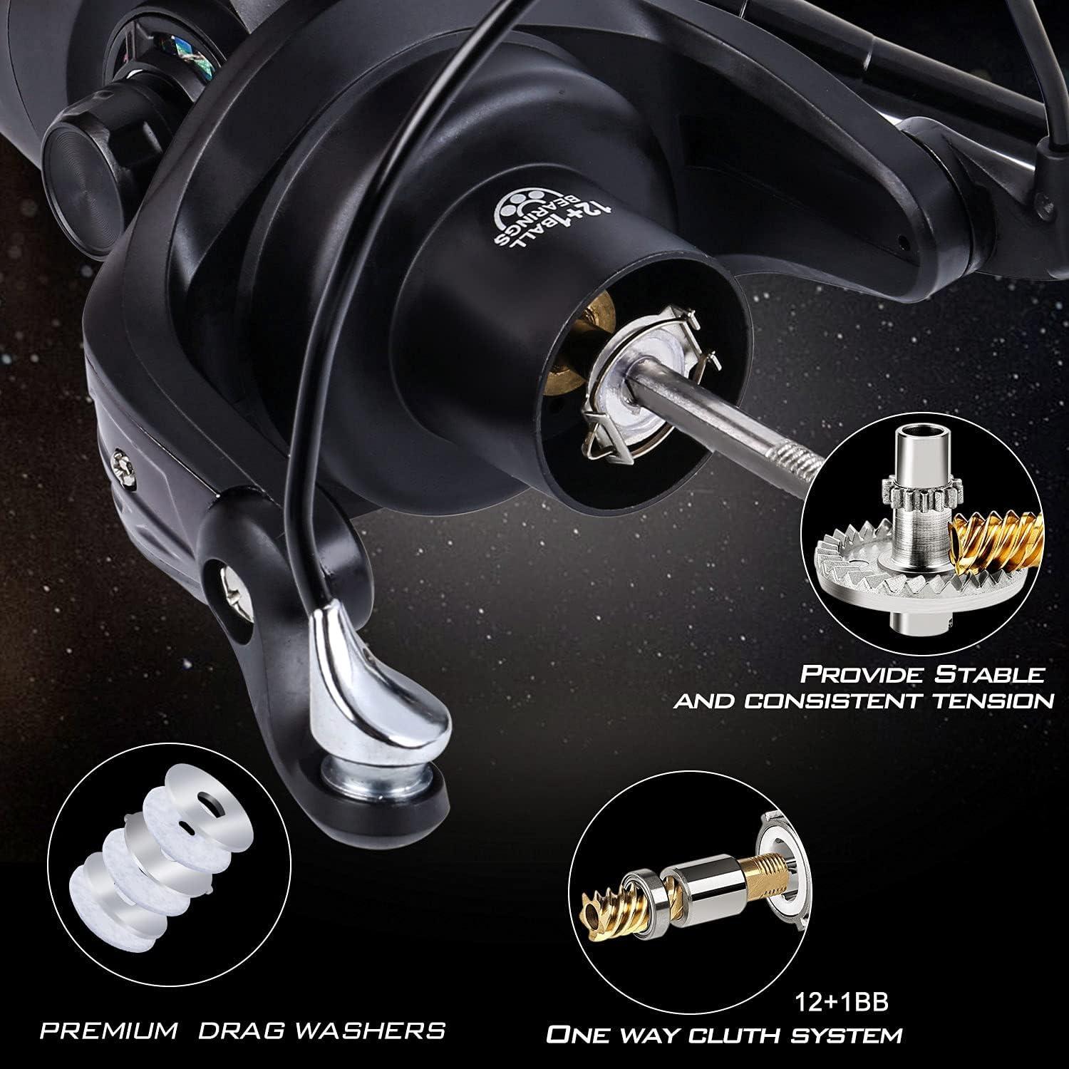 image:imageSougayilang Spinning Fishing Reel 121BB Metal Body Smooth Carp Spinning Reels for Saltwater Freshwater FishingBE9000