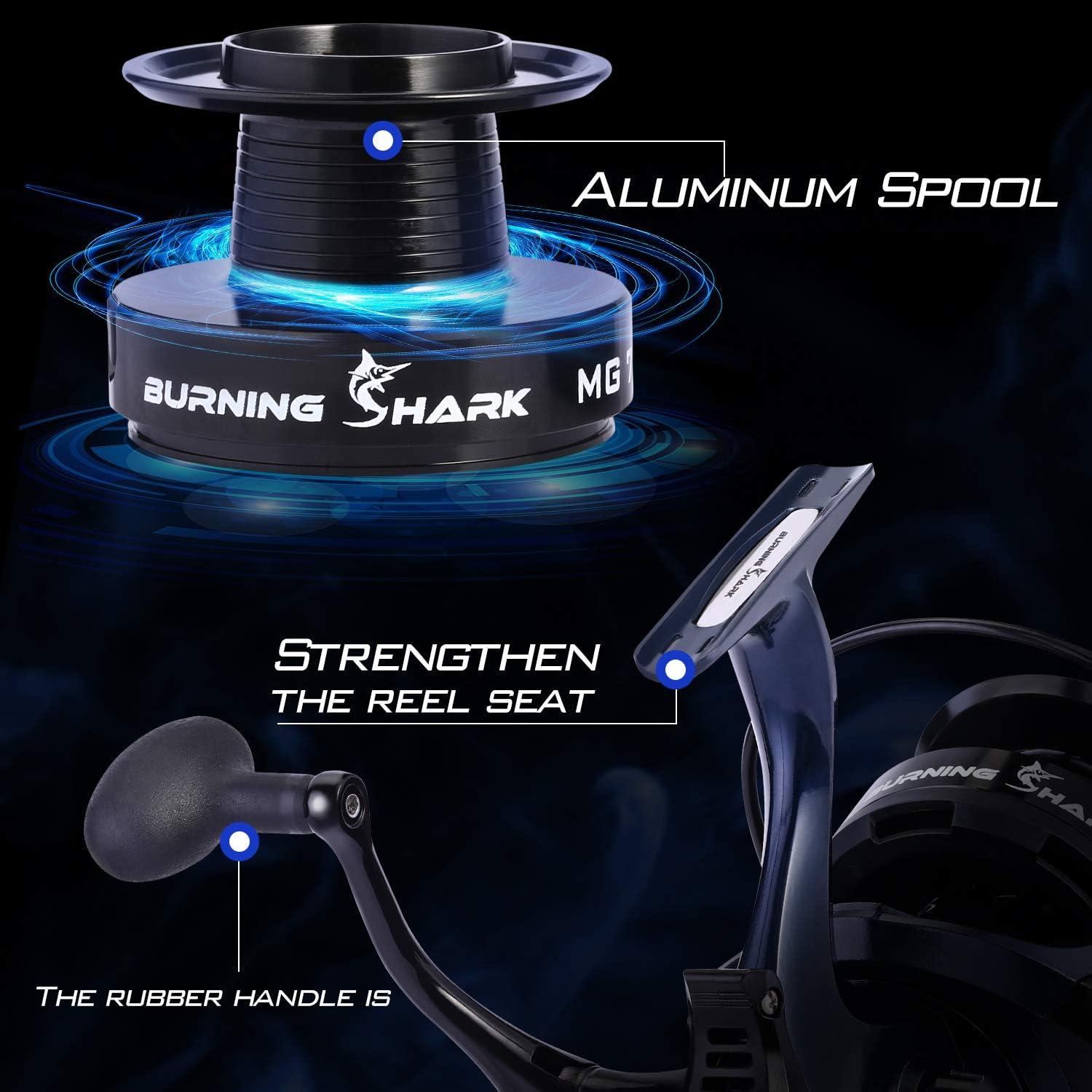 image:imageSougayilang Spinning Fishing Reel 121BB Metal Body Smooth Carp Spinning Reels for Saltwater Freshwater FishingMG7000