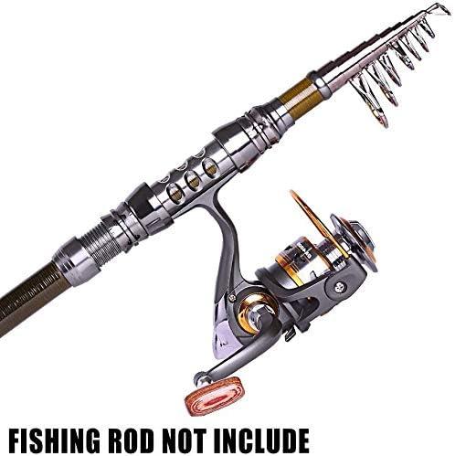 image:imageSougayilang Spinning Fishing Reels with LeftRight Interchangeable Collapsible Wood Handle Powerful Metal Body 521511 Gear Ratio Smooth 11BB for Inshore Boat Rock Freshwater Saltwater FishingDK3000