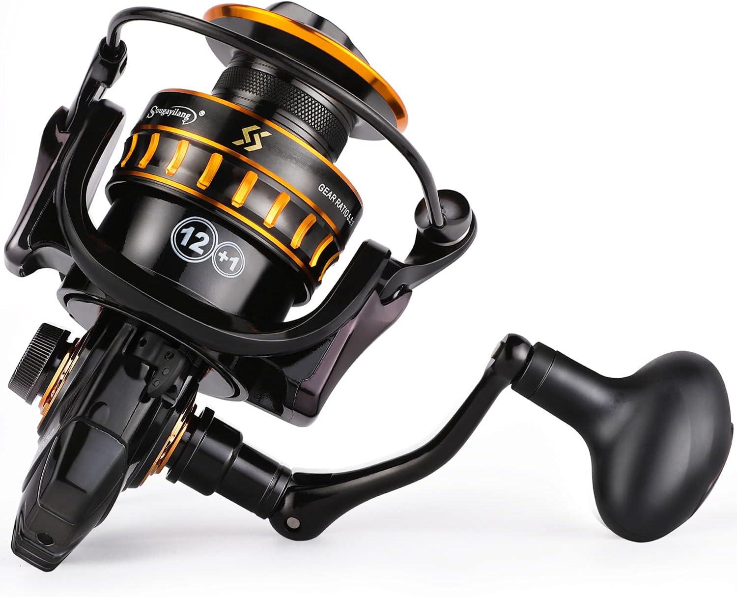 image:imageSougayilang Spinning Reel Lightweight Reels 121 Stainless BB Ultra Smooth Fishing Reel for FreshwaterFQ