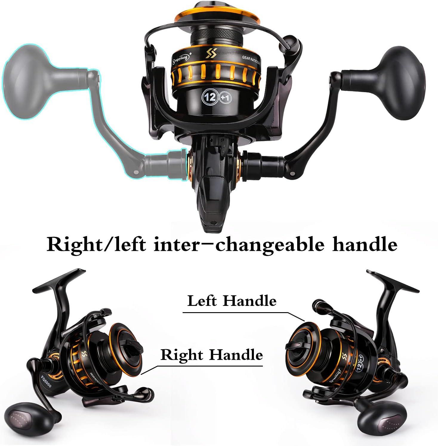 image:imageSougayilang Spinning Reel Lightweight Reels 121 Stainless BB Ultra Smooth Fishing Reel for FreshwaterFQ