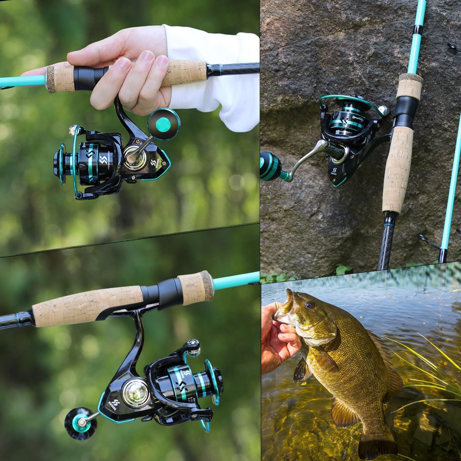 image:imageSougayilang Spinning Reels Light Weight Ultra Smooth Powerful Fishing Reels Red amp Blue amp GoldenABlue