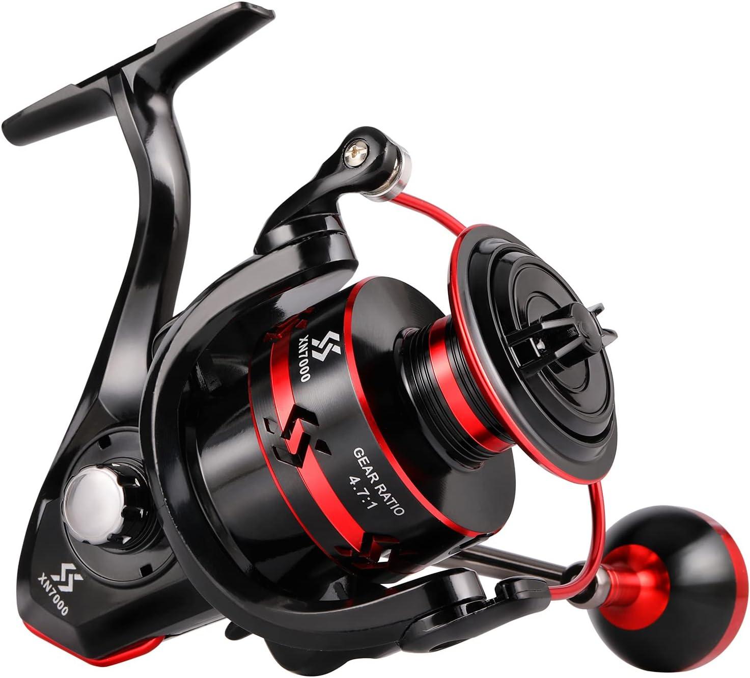image:imageSougayilang Spinning Reels Light Weight Ultra Smooth Powerful Fishing Reels Red amp Blue amp GoldenBRed