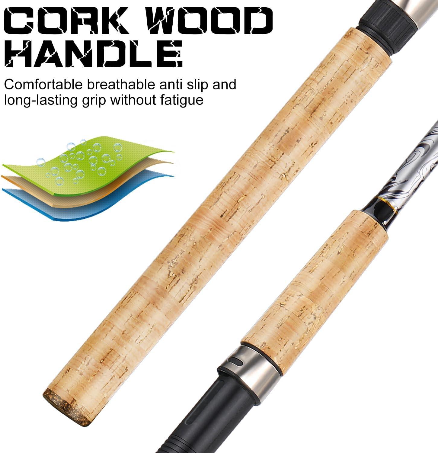 image:imageSougayilang Spinning amp Casting Rods Strong CarbonampGlass Composite Fishing Rod with Stainless Steel Line Guides for Bass Trout Panfish CatfishCasting