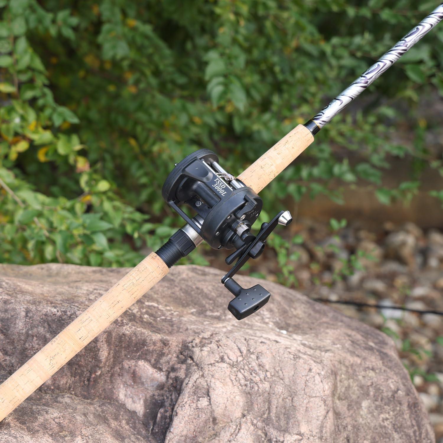 image:imageSougayilang Spinning amp Casting Rods Strong CarbonampGlass Composite Fishing Rod with Stainless Steel Line Guides for Bass Trout Panfish CatfishCasting