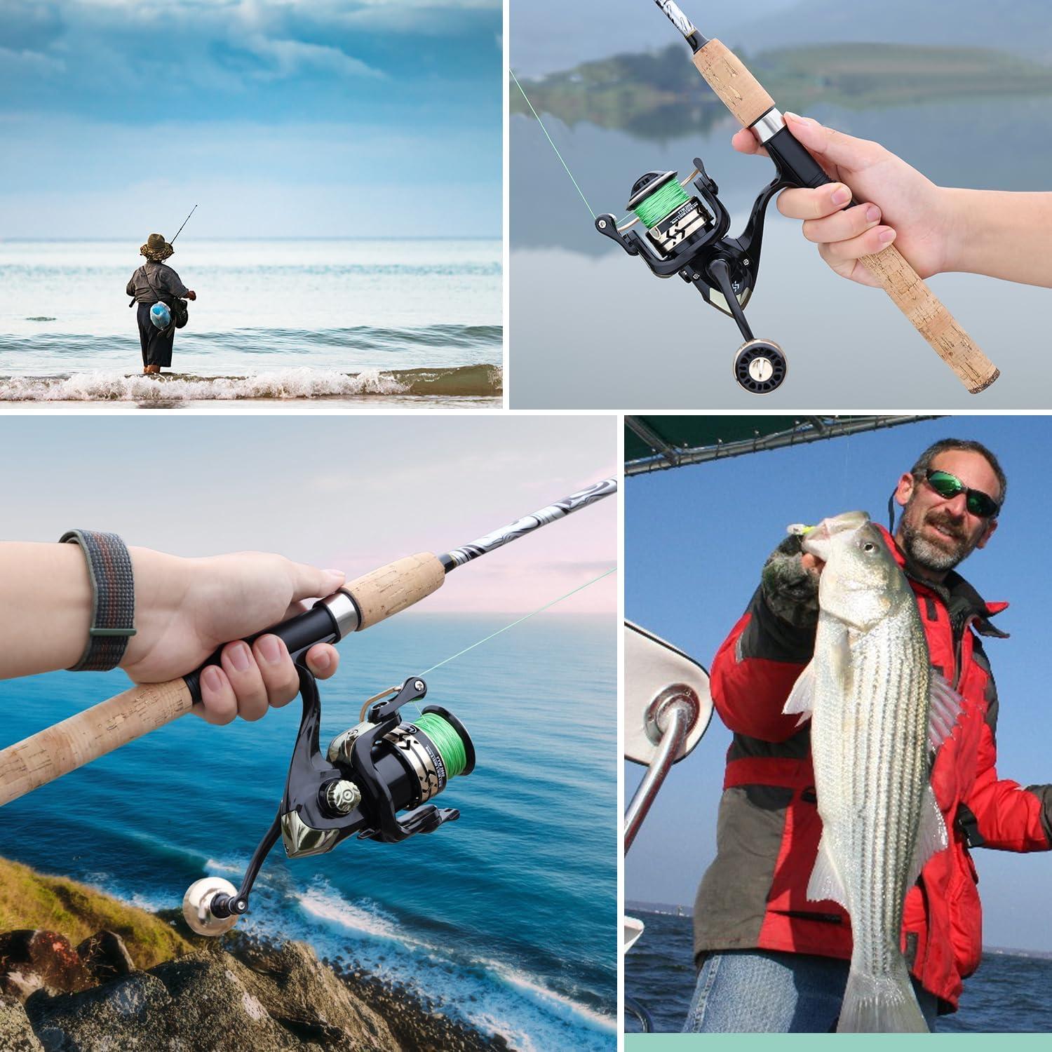 image:imageSougayilang Spinning amp Casting Rods Strong CarbonampGlass Composite Fishing Rod with Stainless Steel Line Guides for Bass Trout Panfish CatfishSpinning