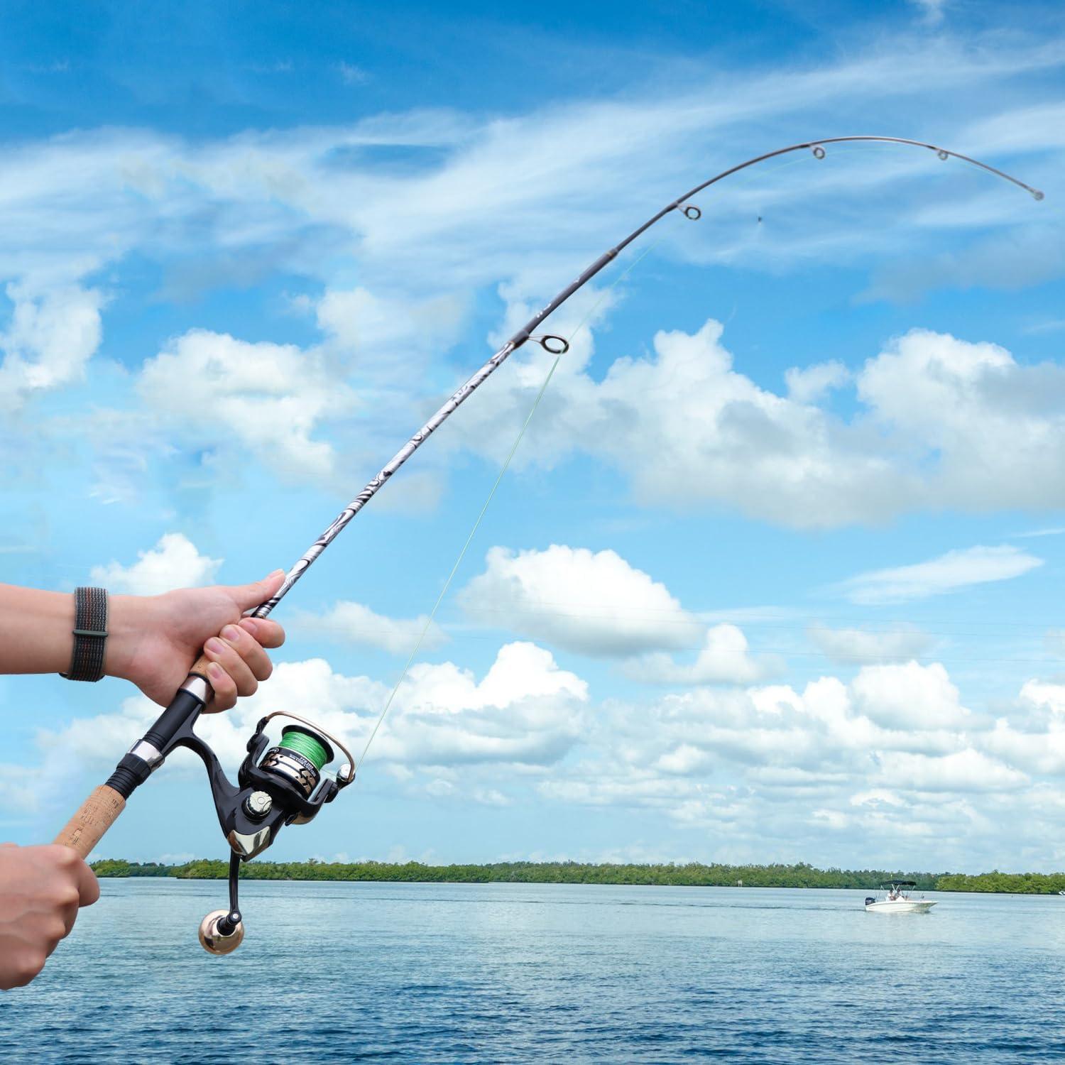 image:imageSougayilang Spinning amp Casting Rods Strong CarbonampGlass Composite Fishing Rod with Stainless Steel Line Guides for Bass Trout Panfish CatfishSpinning