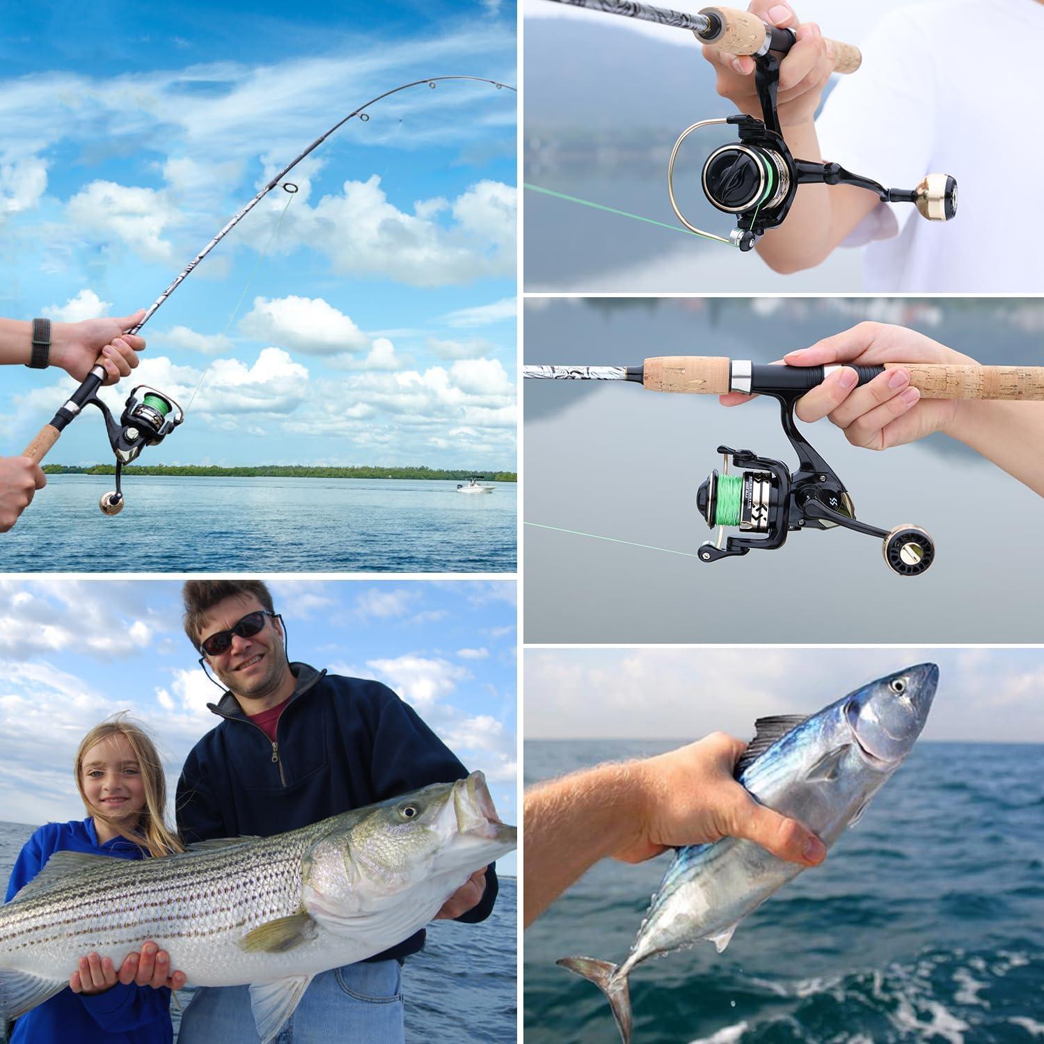 image:imageSougayilang Spinning amp Casting Rods Strong CarbonampGlass Composite Fishing Rod with Stainless Steel Line Guides for Bass Trout Panfish CatfishSpinning