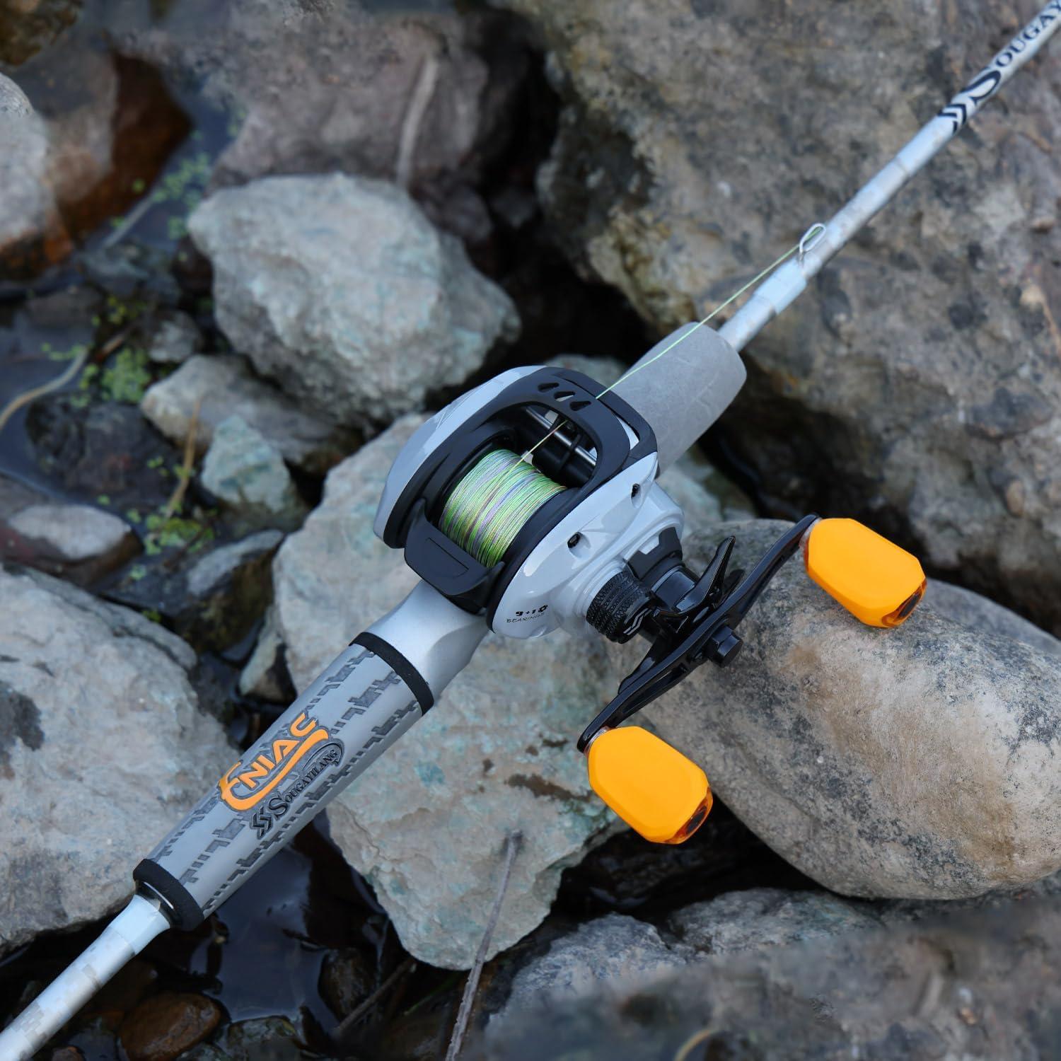 image:imageSougayilang Spinningamp Casting Fishing Rod Combos with Graphite 2Pc Blanks Fishing Reel for Bass FishingCasting with Right Handed