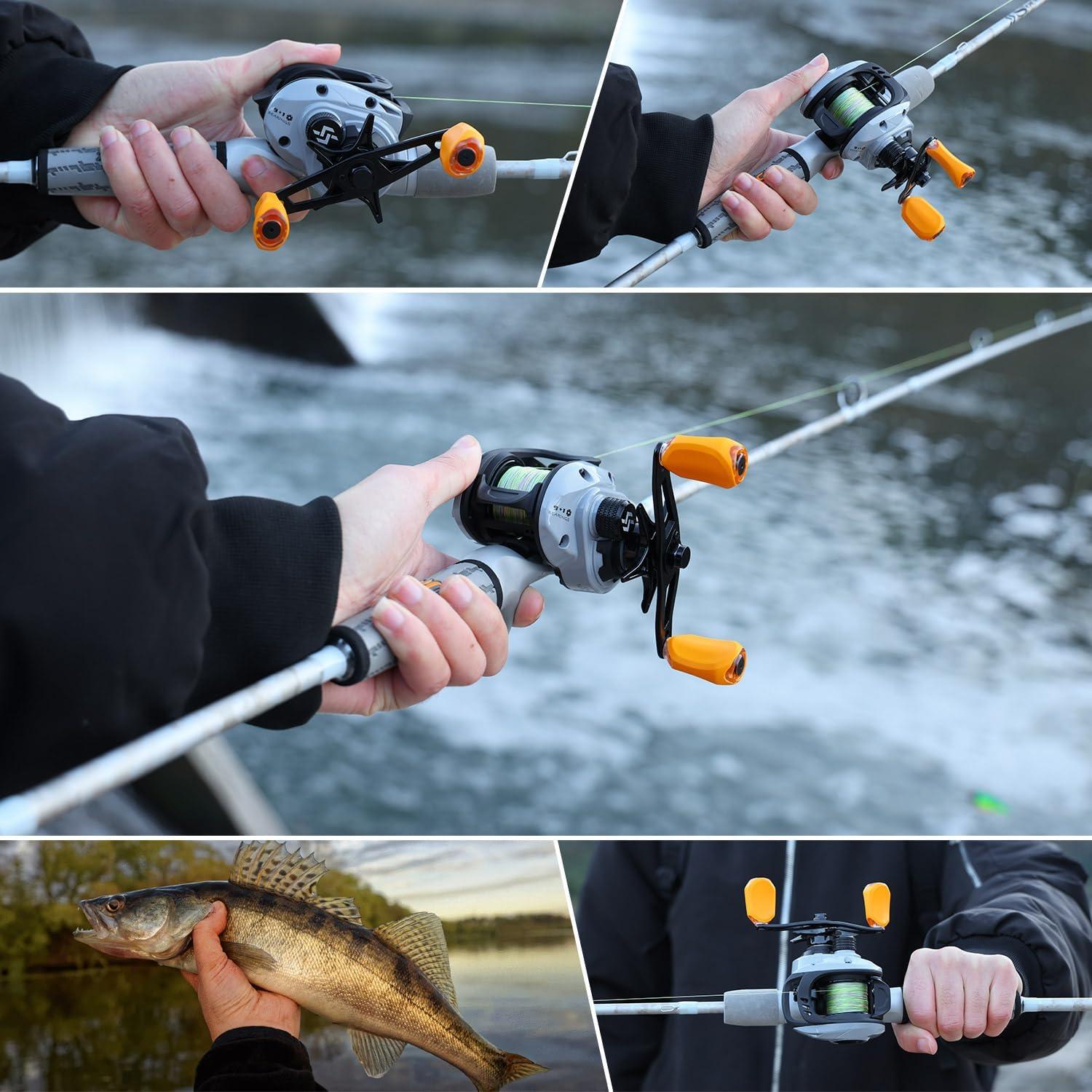 image:imageSougayilang Spinningamp Casting Fishing Rod Combos with Graphite 2Pc Blanks Fishing Reel for Bass FishingCasting with Right Handed