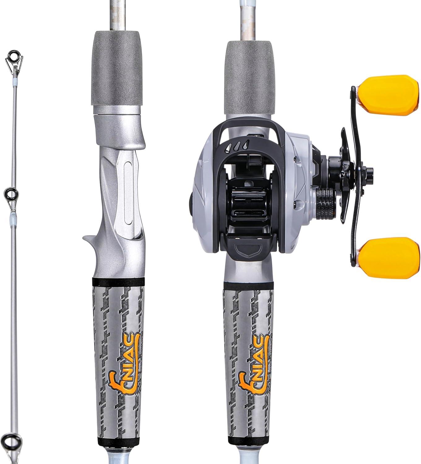 image:imageSougayilang Spinningamp Casting Fishing Rod Combos with Graphite 2Pc Blanks Fishing Reel for Bass FishingCasting with Right Handed