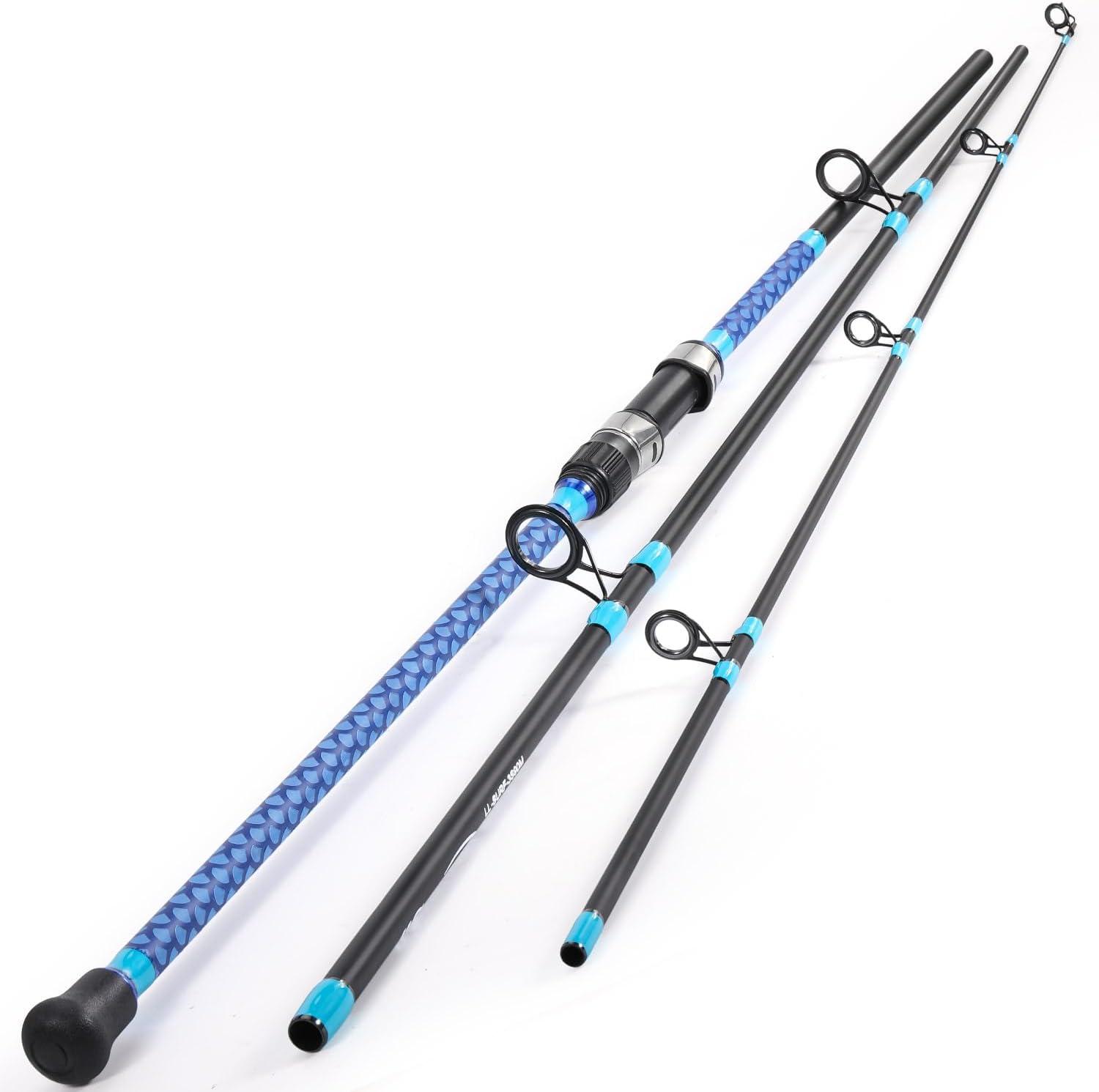 image:imageSougayilang Surf Fishing Rod Carbon 3 Piece Spinning Fishing Rod 9101112for Travel120