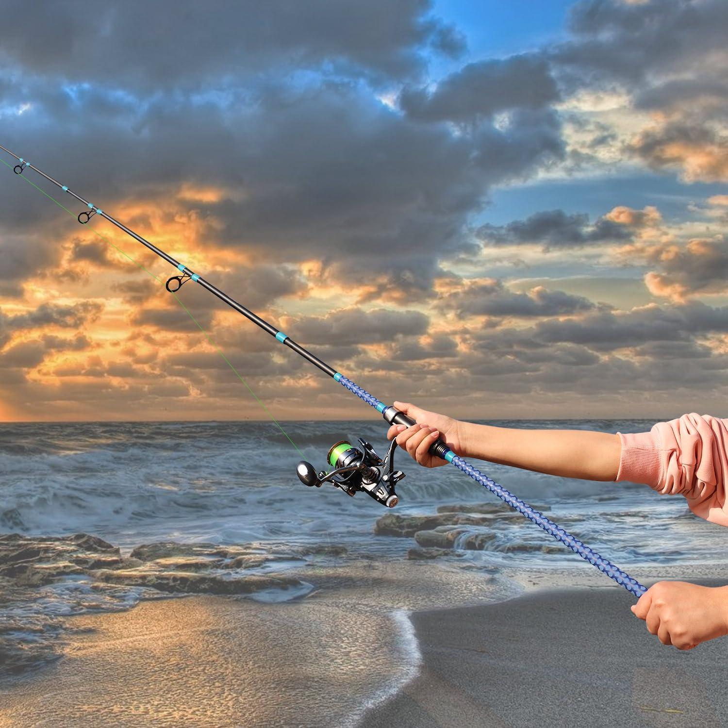 image:imageSougayilang Surf Fishing Rod Carbon 3 Piece Spinning Fishing Rod 9101112for Travel120