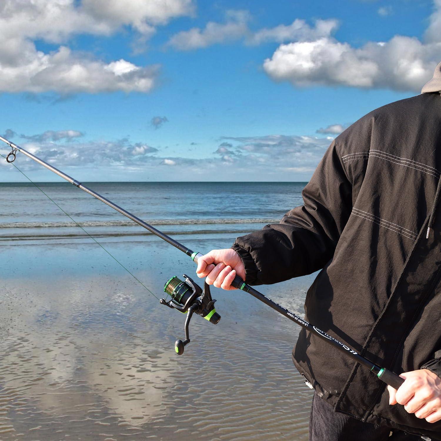 image:imageSougayilang Surf Fishing Rod IM8 Carbon 3 Piece Travel Spinning Rod 9101112120
